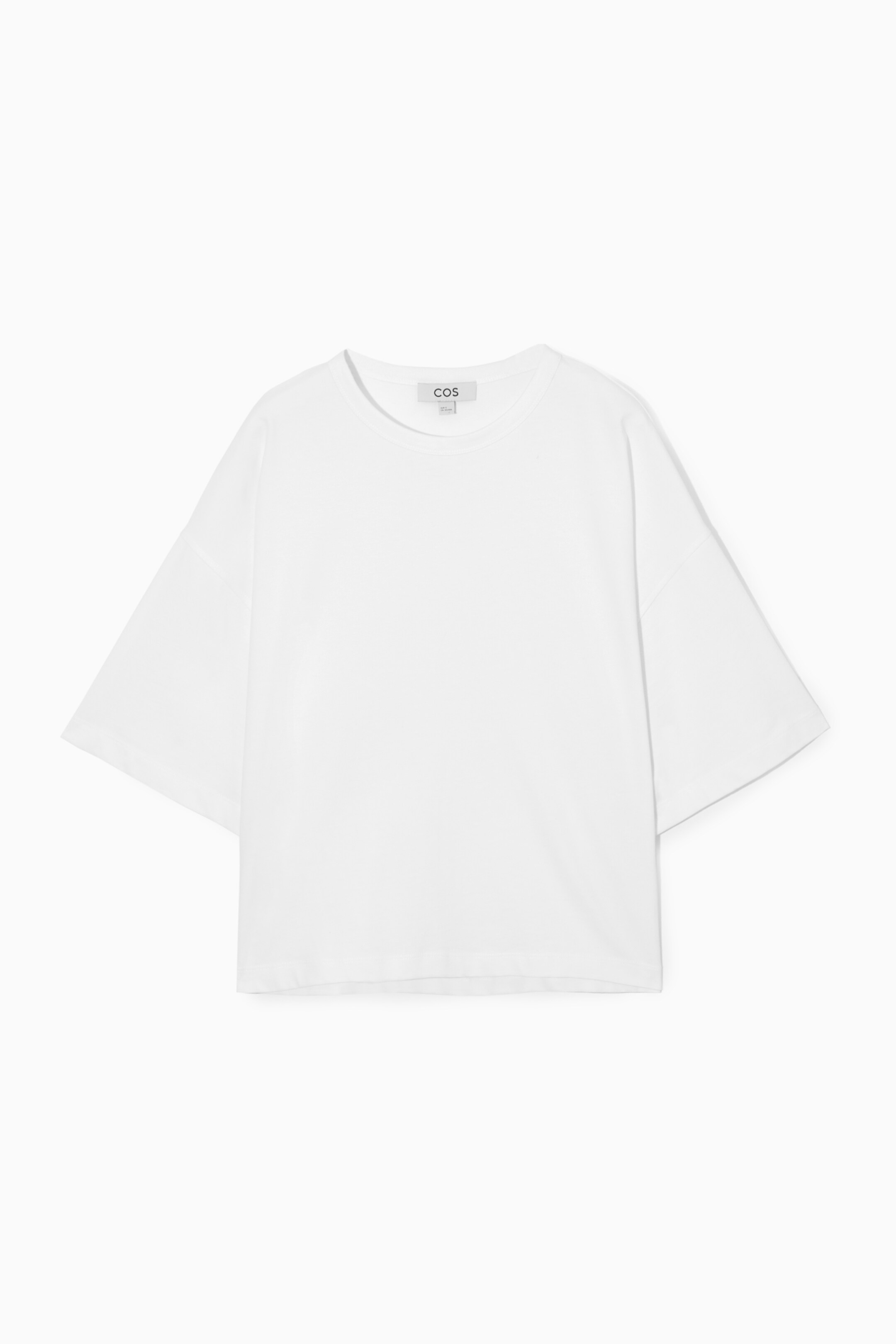 View larger image: BOXY CURVED-HEM T-SHIRT - WHITE - Ladies | H&M GB 1