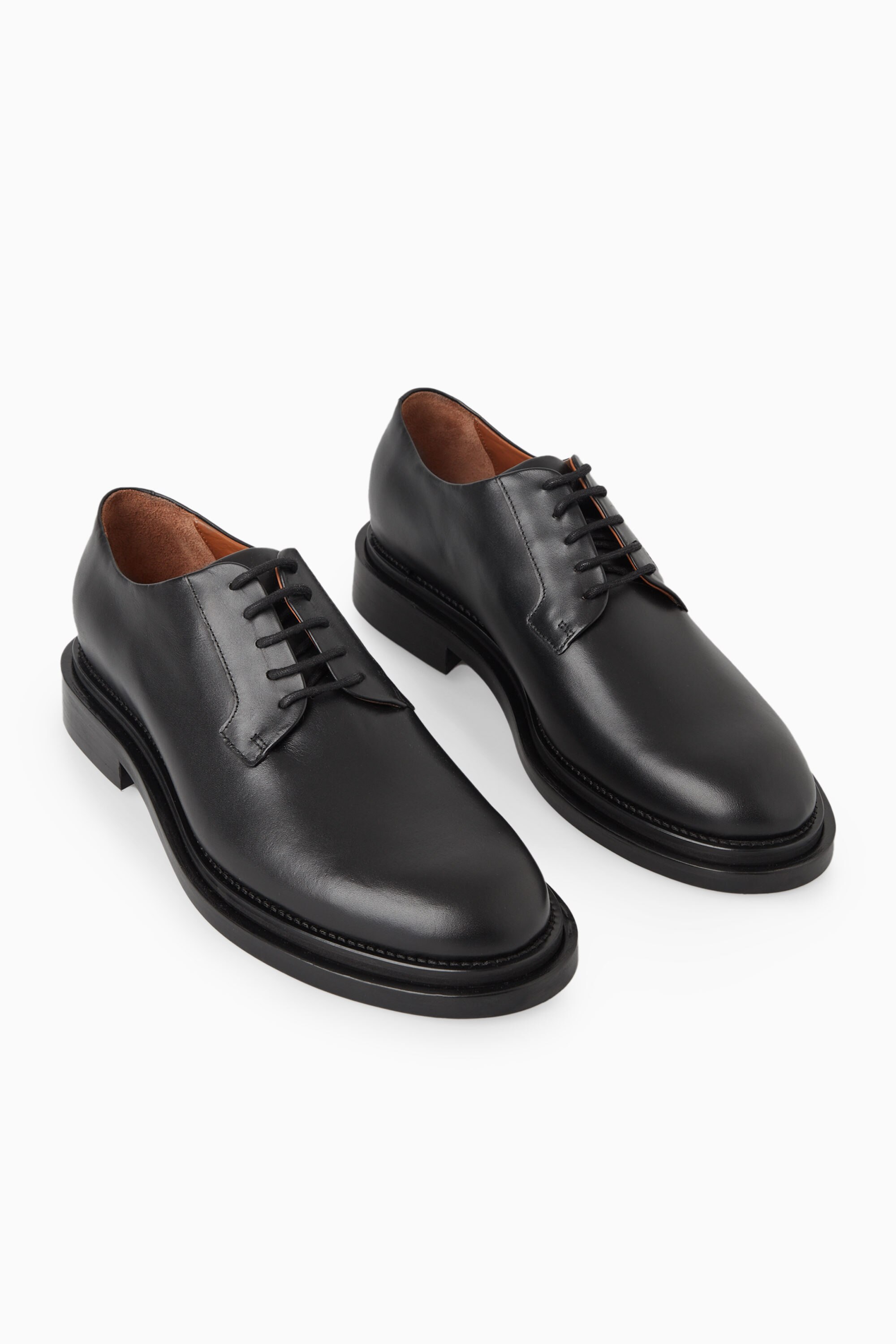 LEATHER DERBY SHOE - BLACK | COS