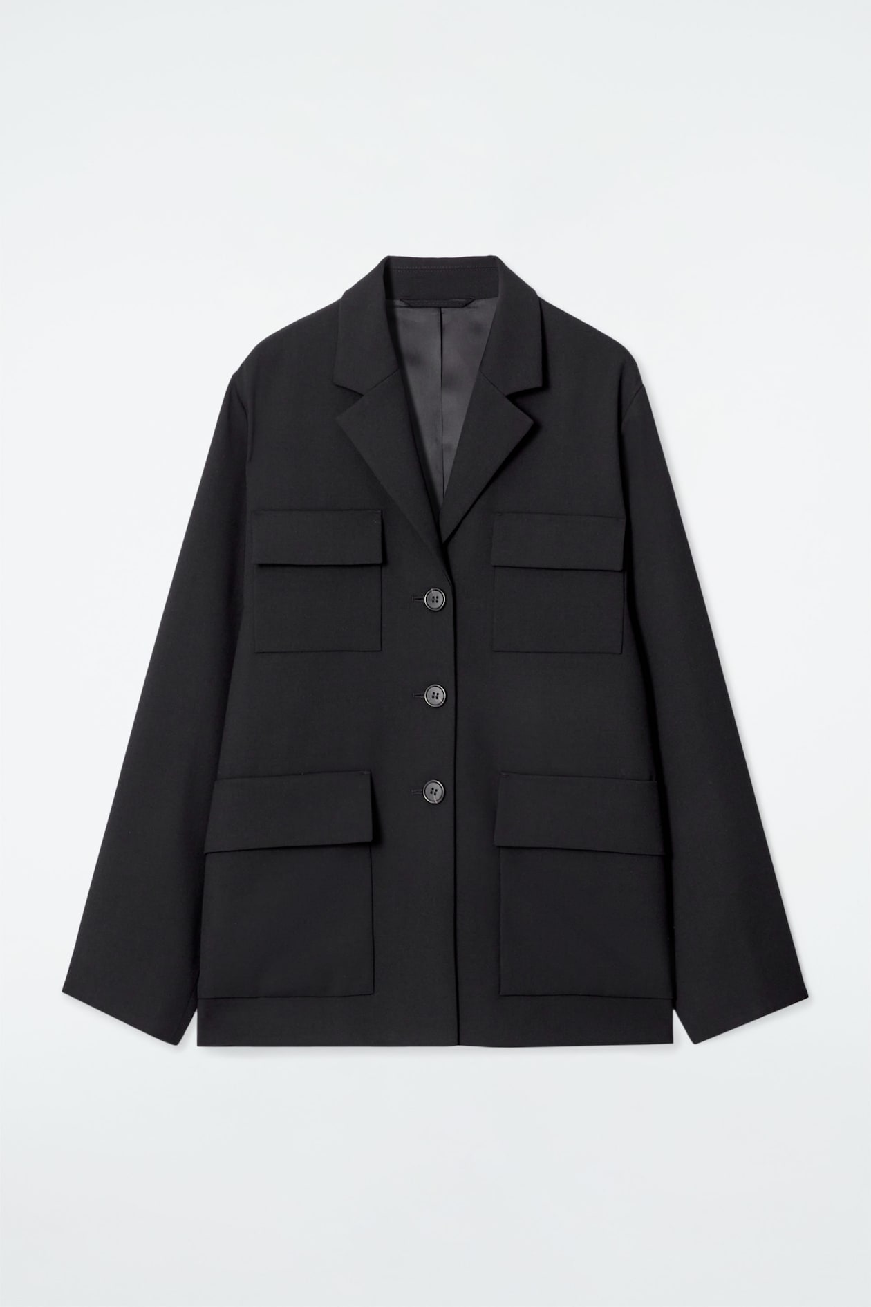 RELAXED SINGLE-BREASTED UTILITY BLAZER