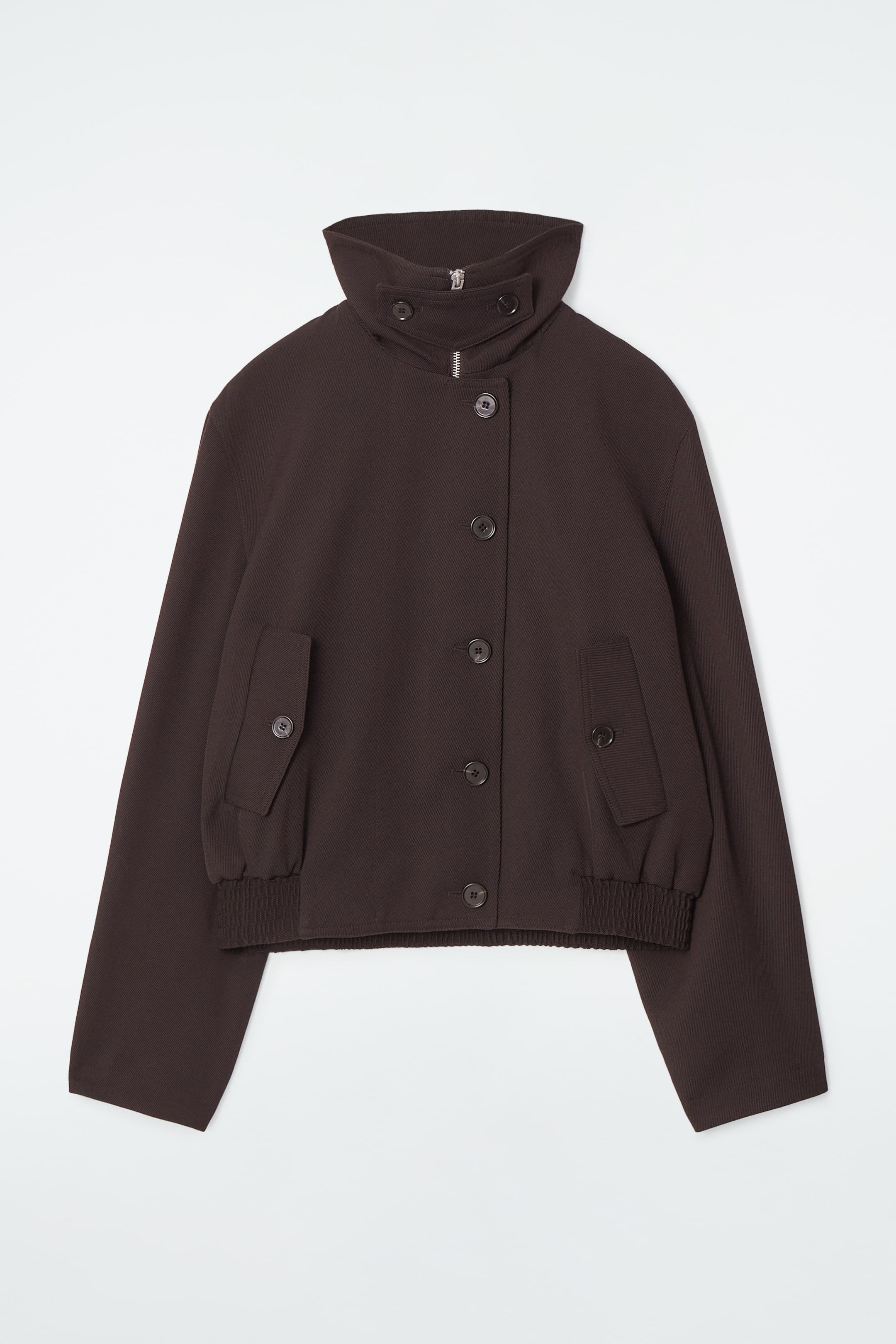 Grösseres Bild ansehen: OVERSIZED-JACKE AUS WOLL-MIX MIT STEHKRAGEN - DUNKELBRAUN - DAMEN | H&M CH 8