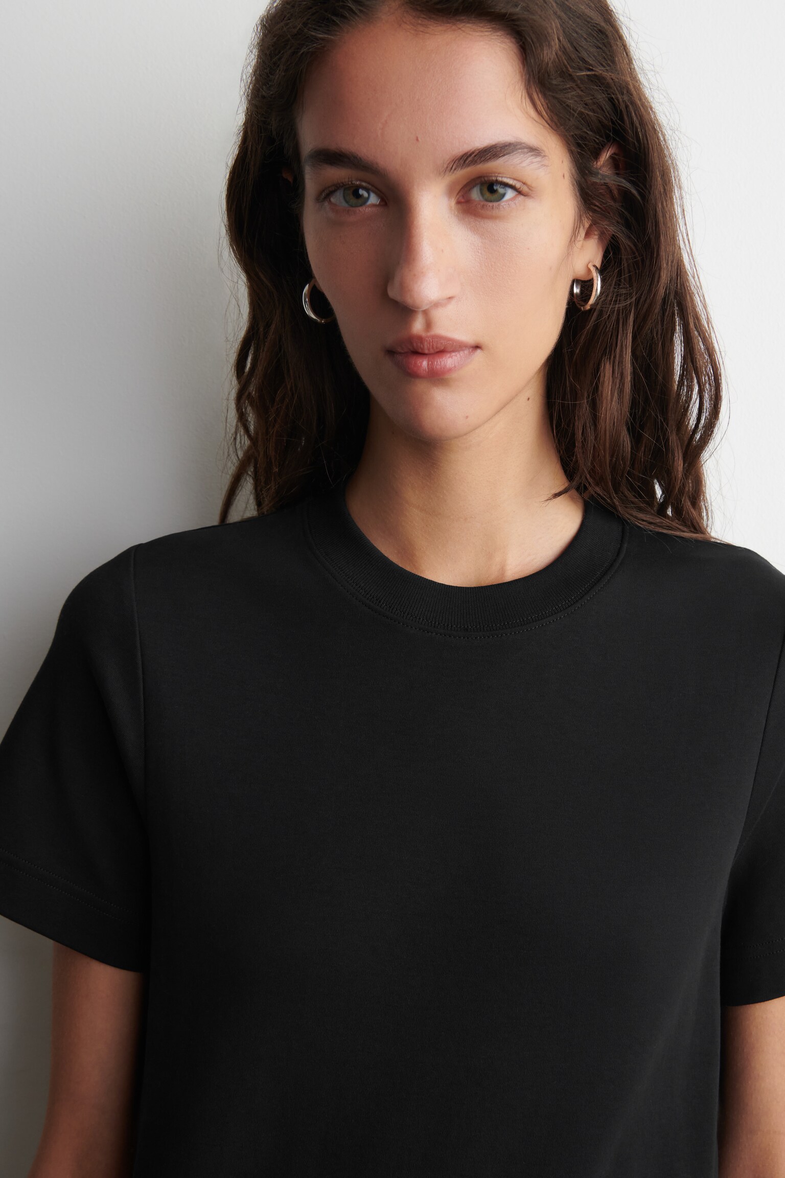 Strak gesneden T-shirt - ZWART/Donkerrood/WIT - 5