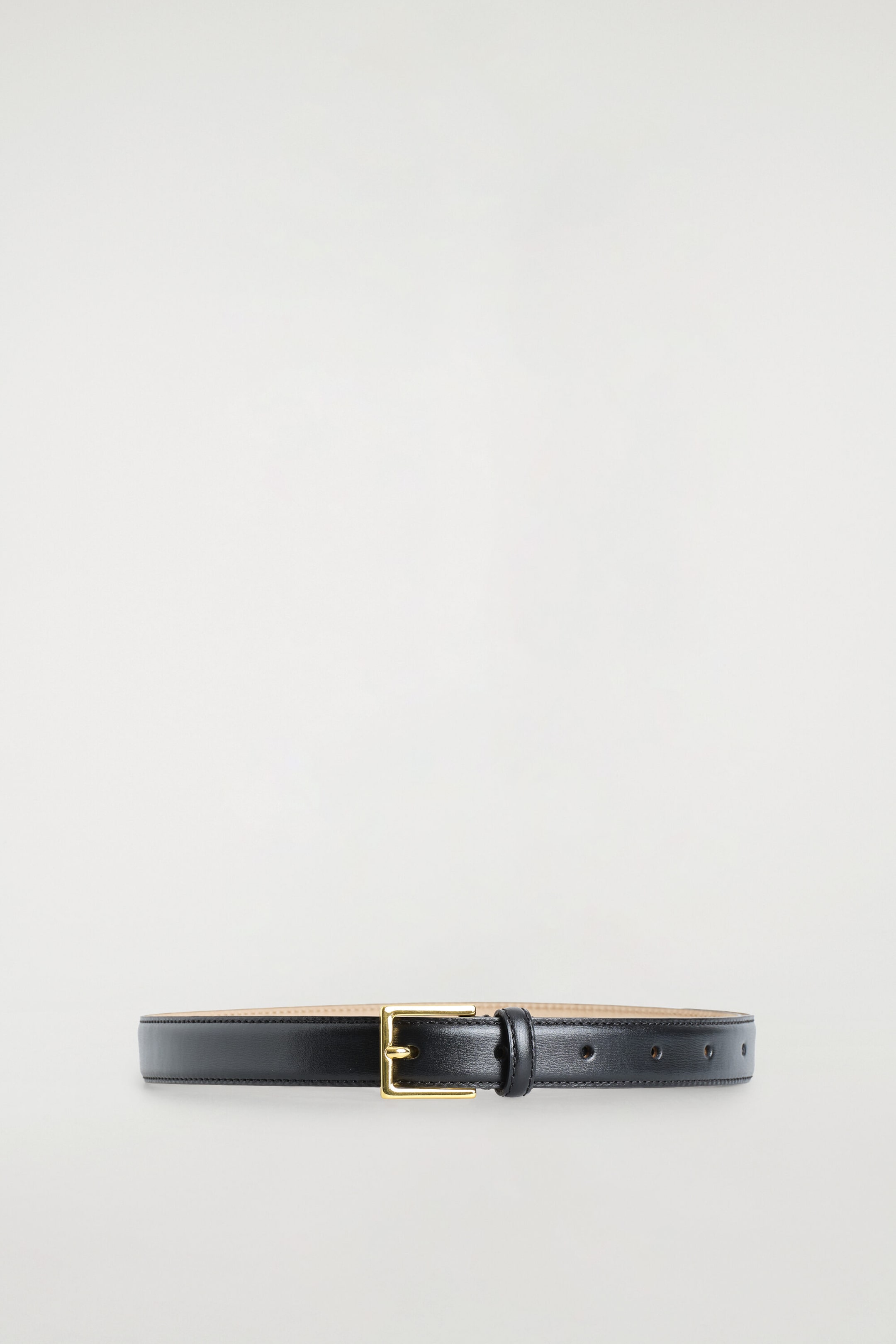 SQUARE-BUCKLE LEATHER BELT