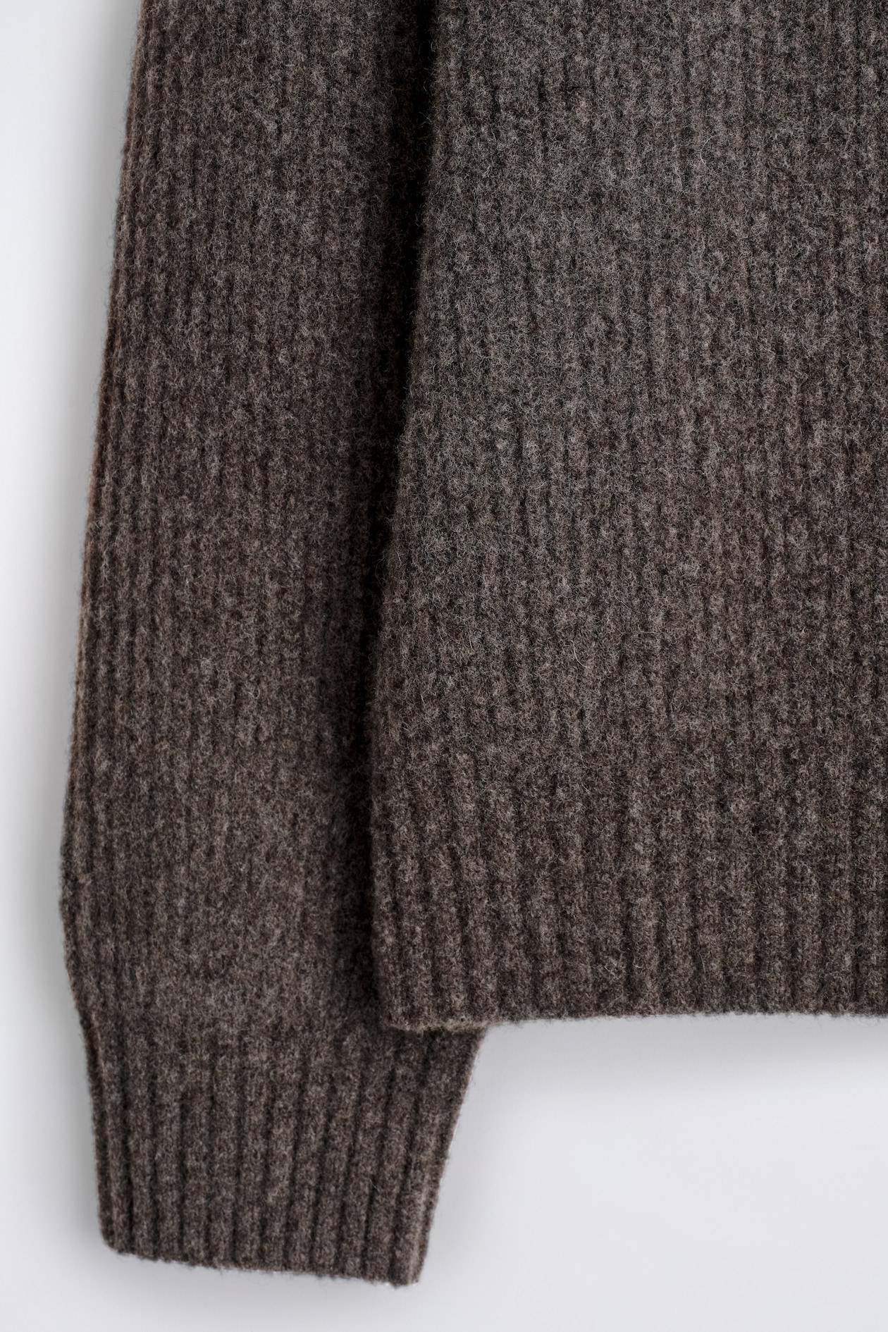 OVERSIZED WOOL-YAK V-NECK SWEATER - BROWN MÉLANGE | COS US