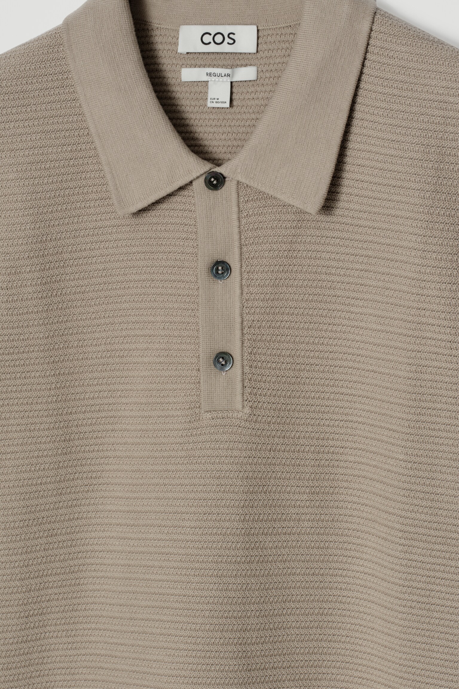 POLO DE ALGODÓN PUNTO CON TEXTURA - TOPO/BLANCO/NEGRO/VERDE/AZUL MARINO - 5