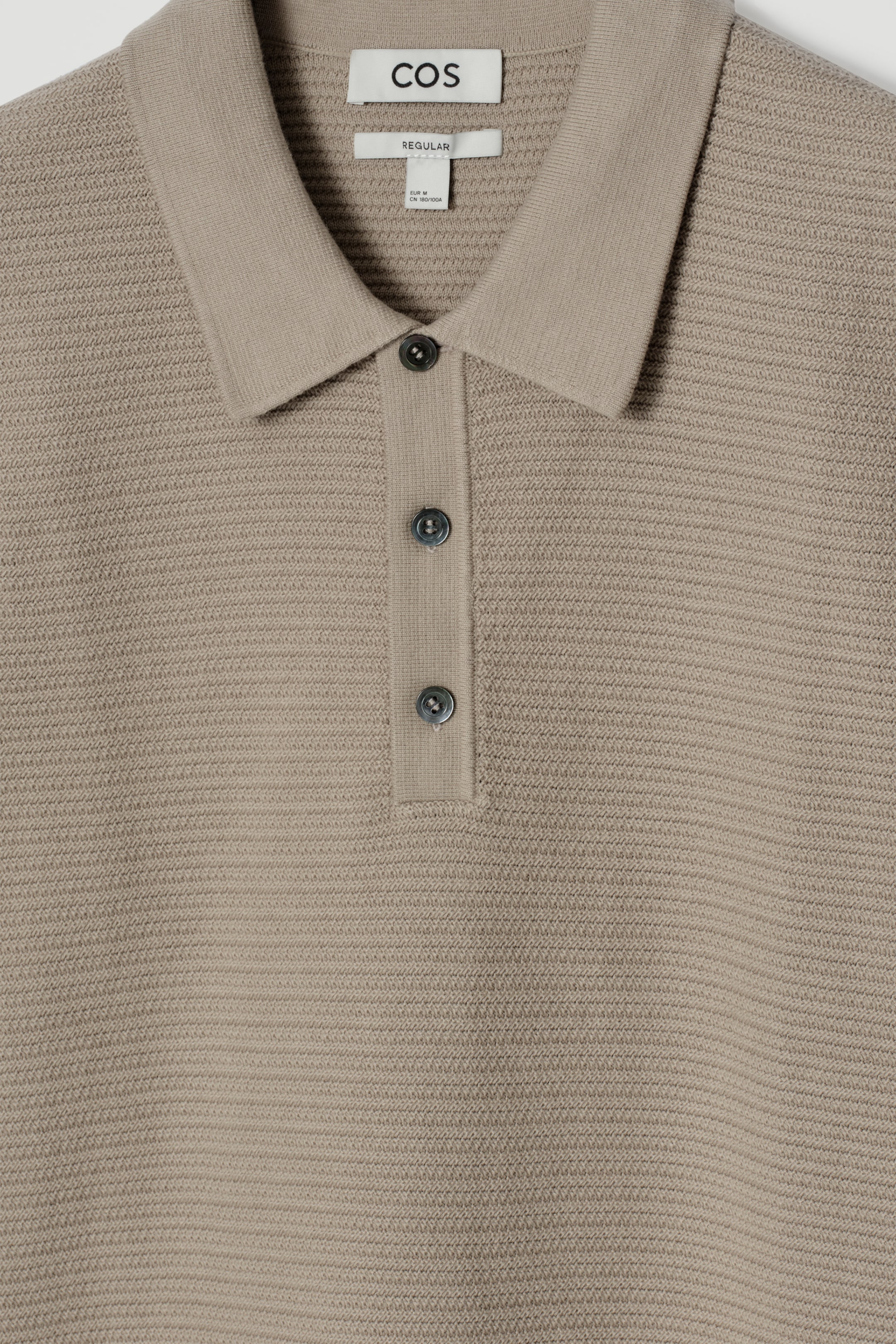 View larger image: TEXTURED KNITTED COTTON POLO SHIRT - MOLE - Men | H&M GB 7
