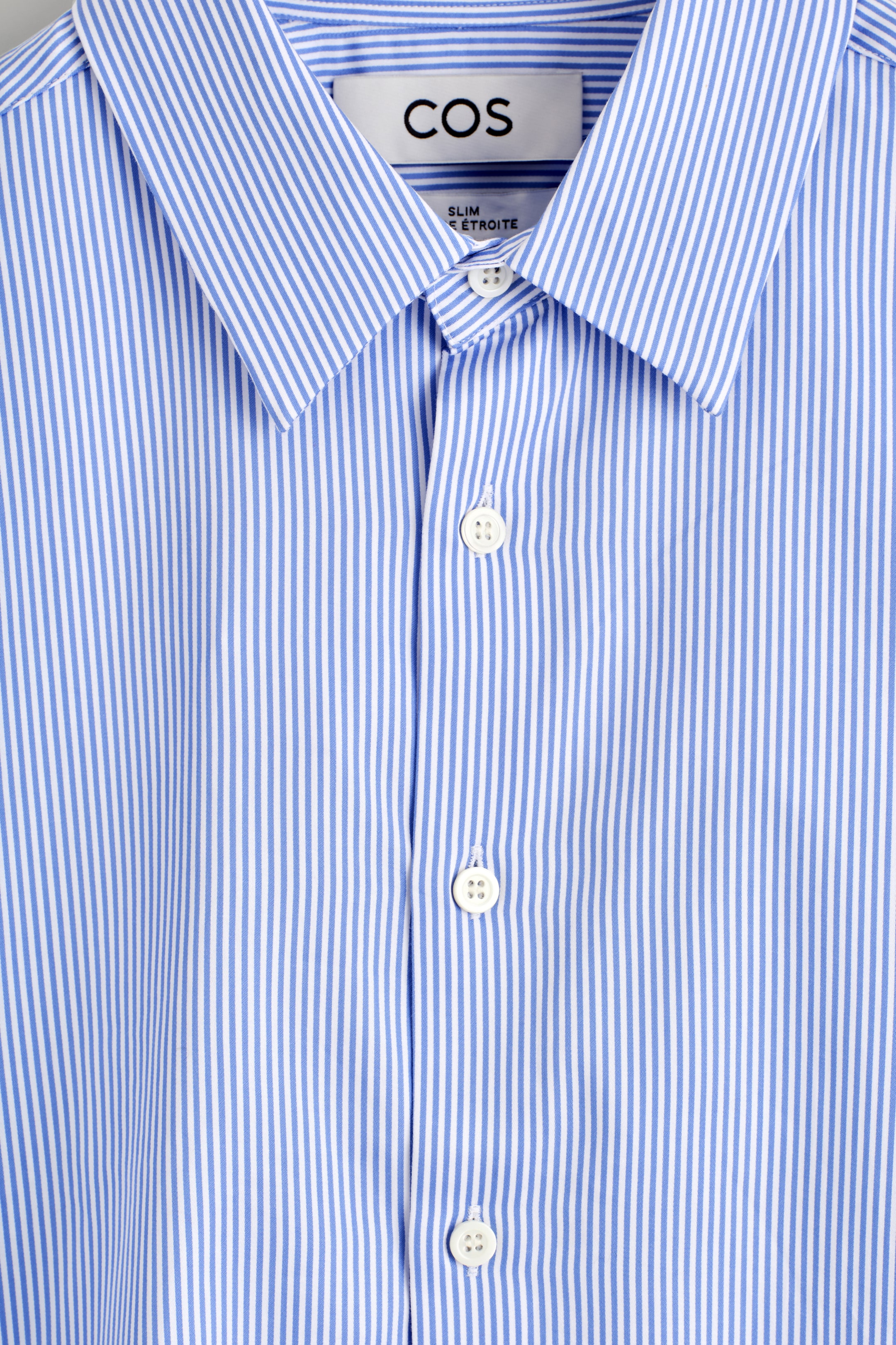 Agrandir l'image: CHEMISE HABILLÉE SLIM EN POPELINE - BLEU / RAYÉ - HOMME | H&M FR 7