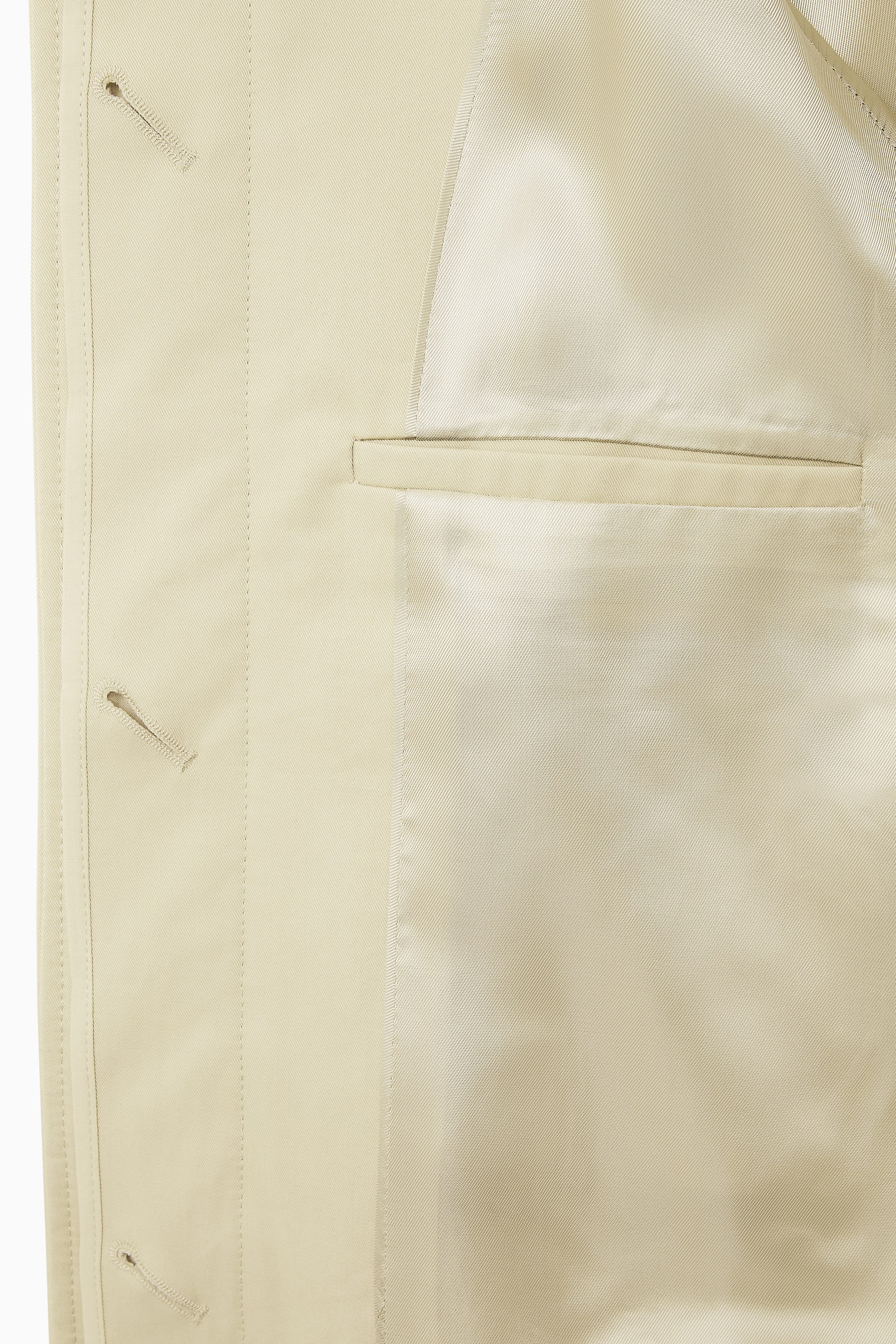 SHORT TWILL TRENCH COAT