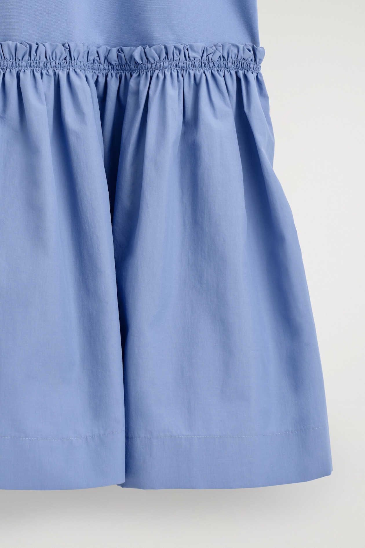 COS Women's Panelled Dropped-Waist Mini Dress in Blue | Rayon | Size: Medium