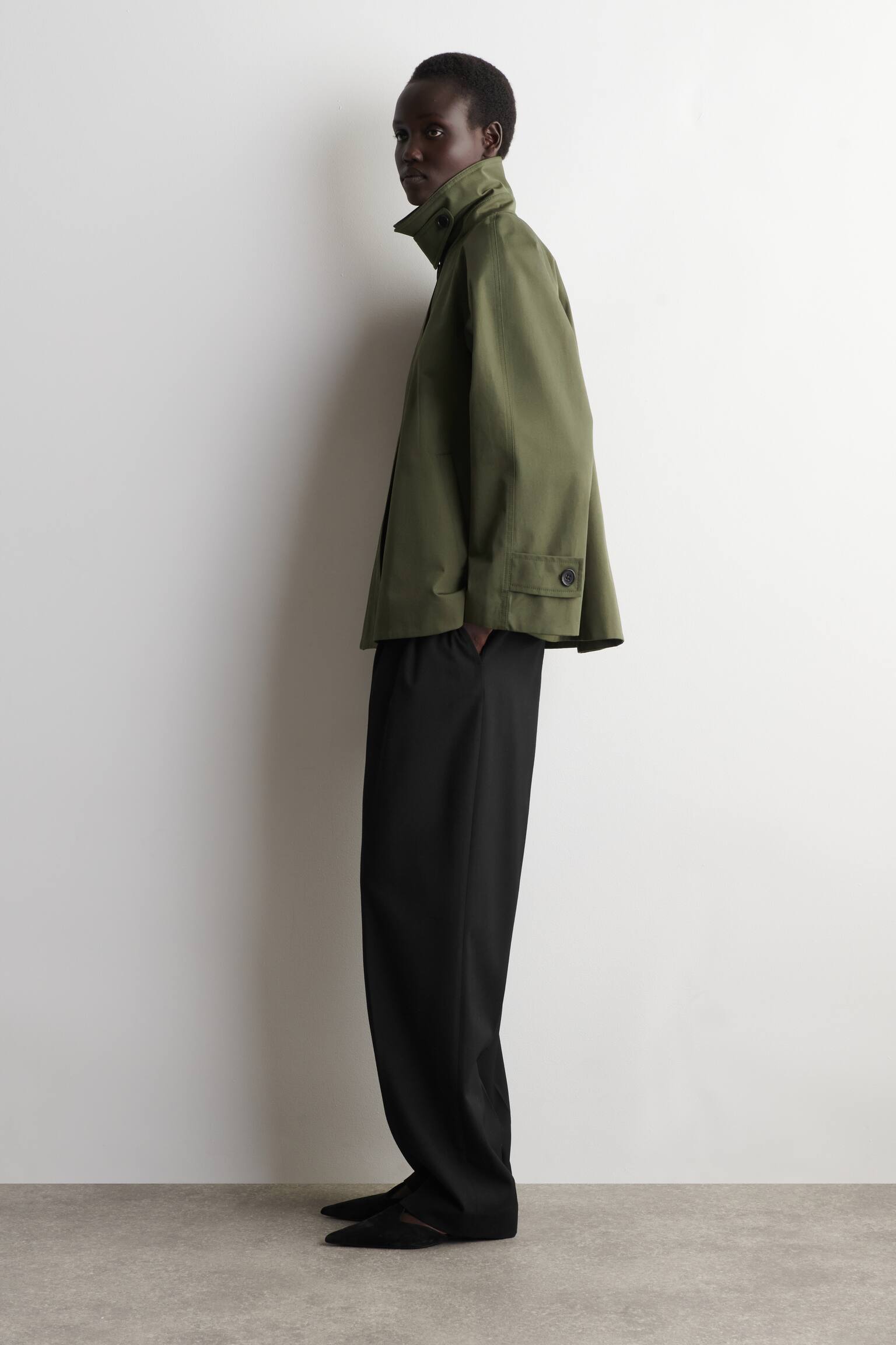 A-lijnjas van katoenen twill - khaki/MARINEBLAUW - 3