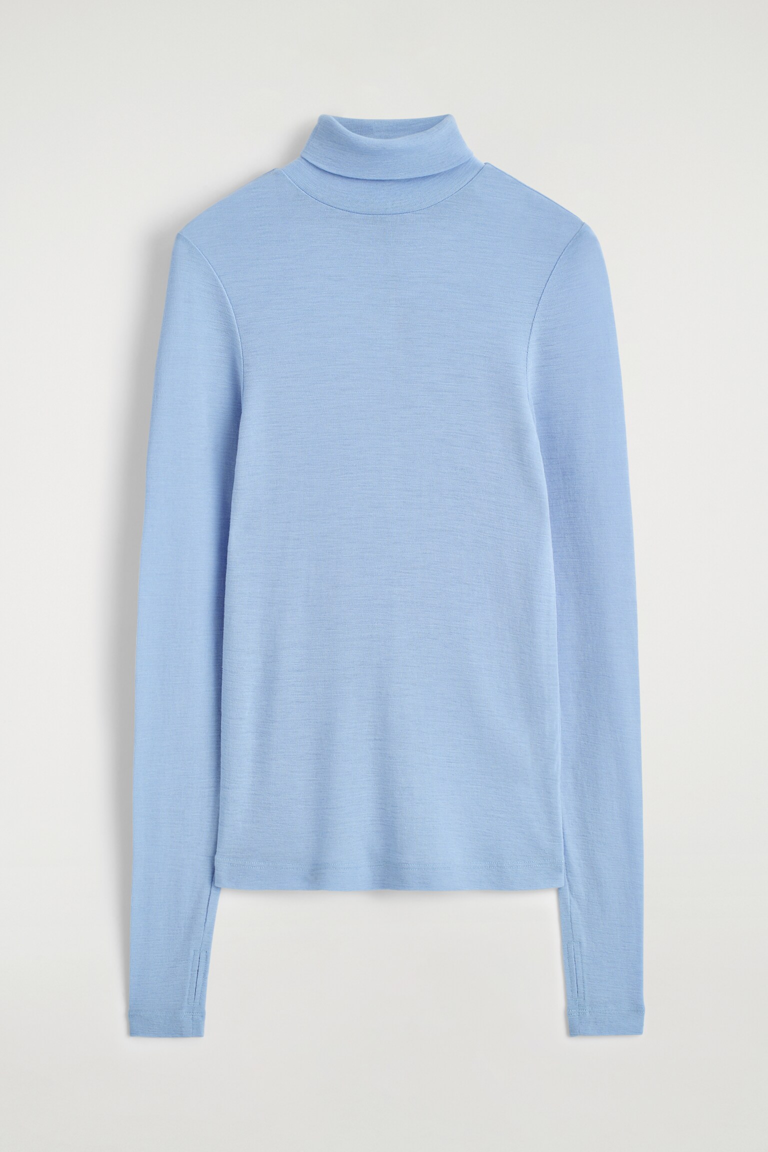 TOP DE CUELLO ALTO DE LANA MERINO - AZUL CLARO/MARRÓN/A CUADROS/BEIGE/CUADROS/NAVY/AZUL/CUADROS/BURDEOS JASPEADO/VERDE OSCURO MELANGE/MARRÓN OSCURO/BEIGE CLARO JASPEADO - 2