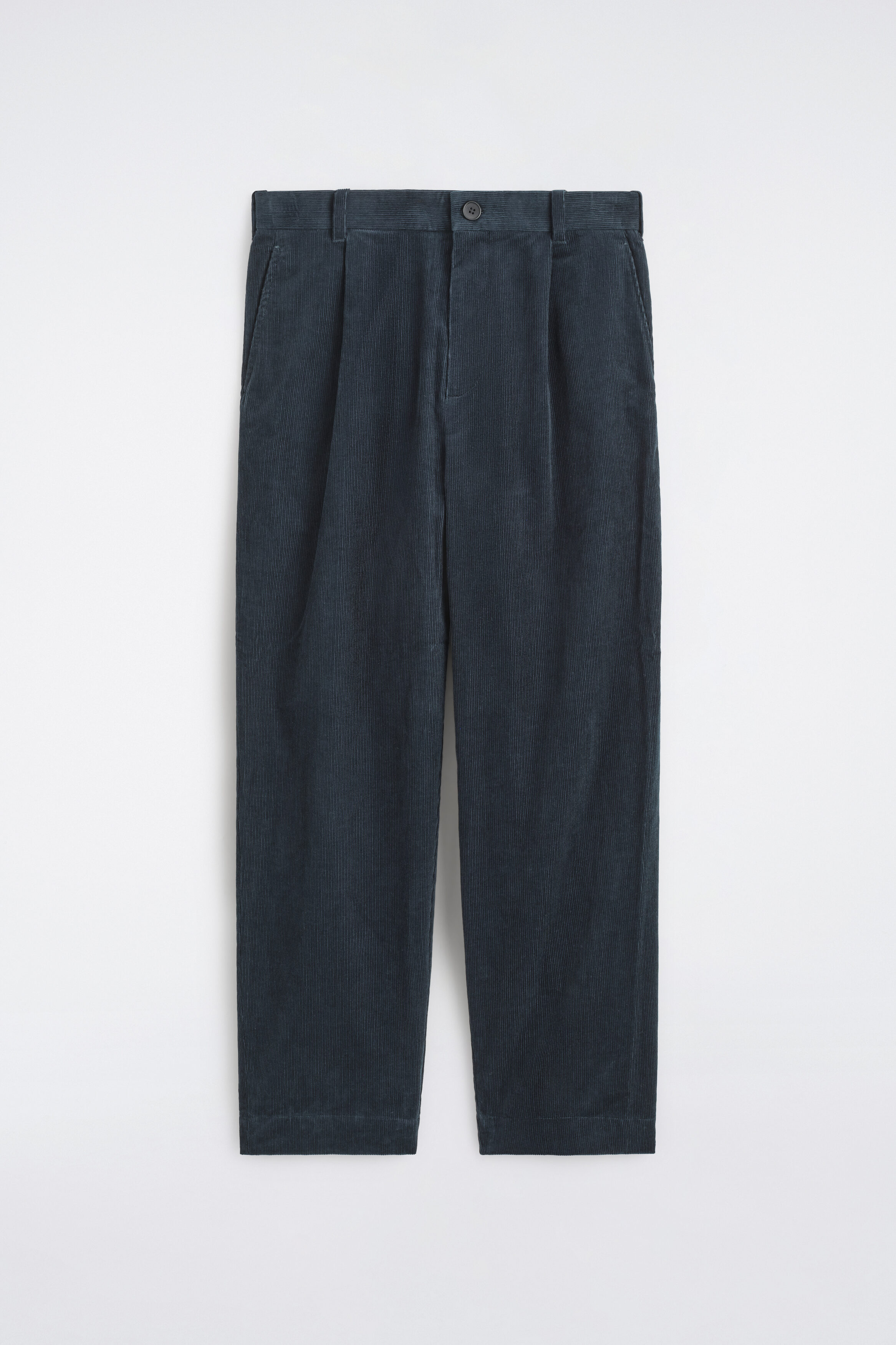 パンツ COTTON RELAXED-FIT STRAIGHT-LEG TROUSERS COTTON-TWILL RELAXED-FIT STRAIGHT-LEG PANTS - NAVY | COS US