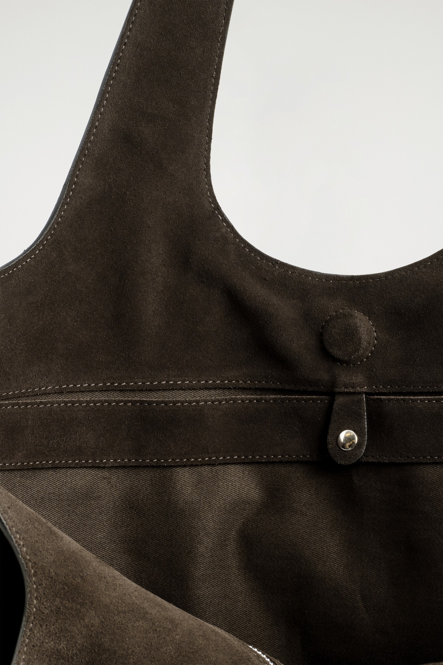 תיק טוט מעוצב - זמש - חום - 5