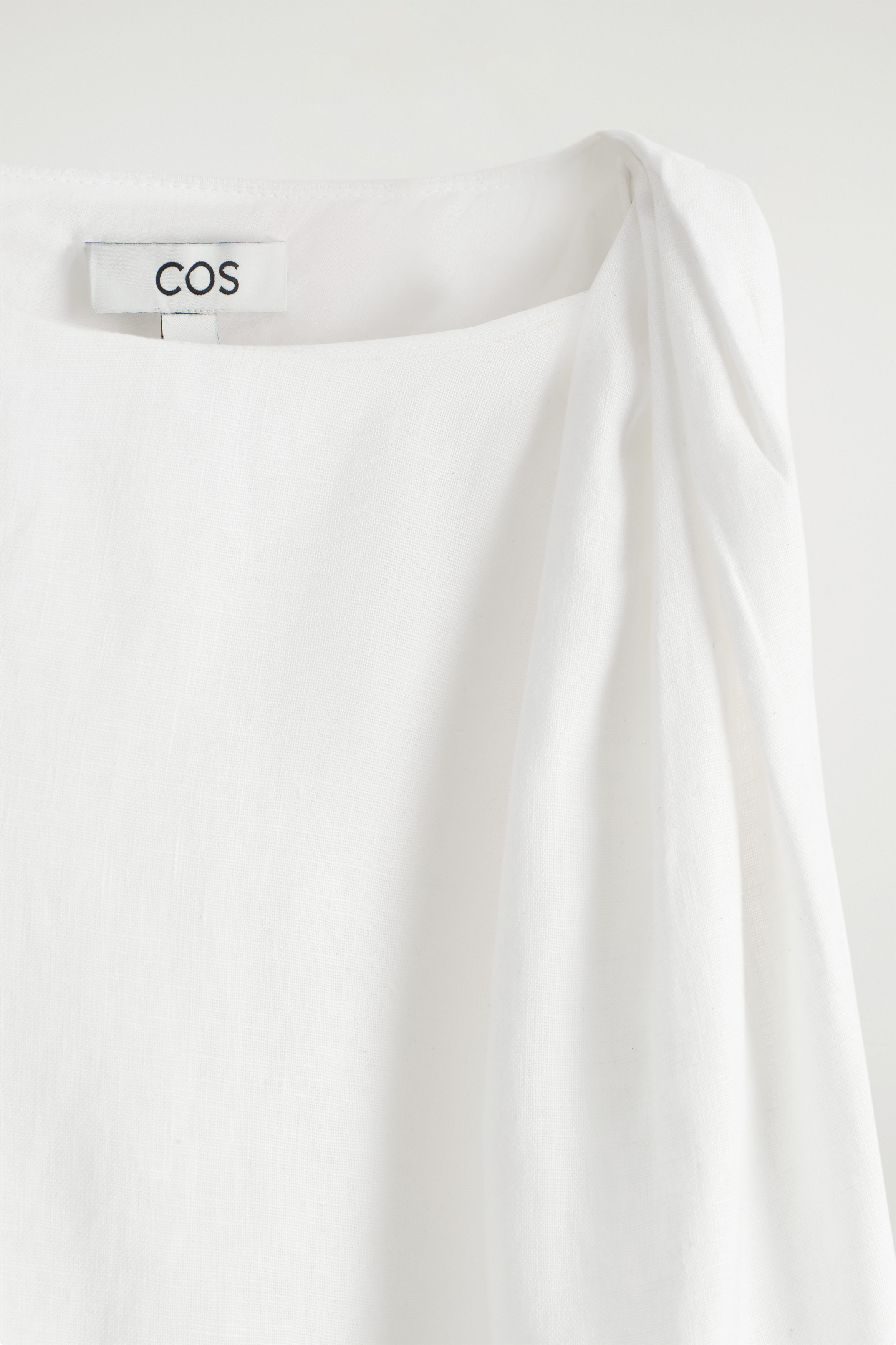 LEINWANDE新品タグ付 Sheer Linen Top white Sheer Linen Tie Top - White | Parallel