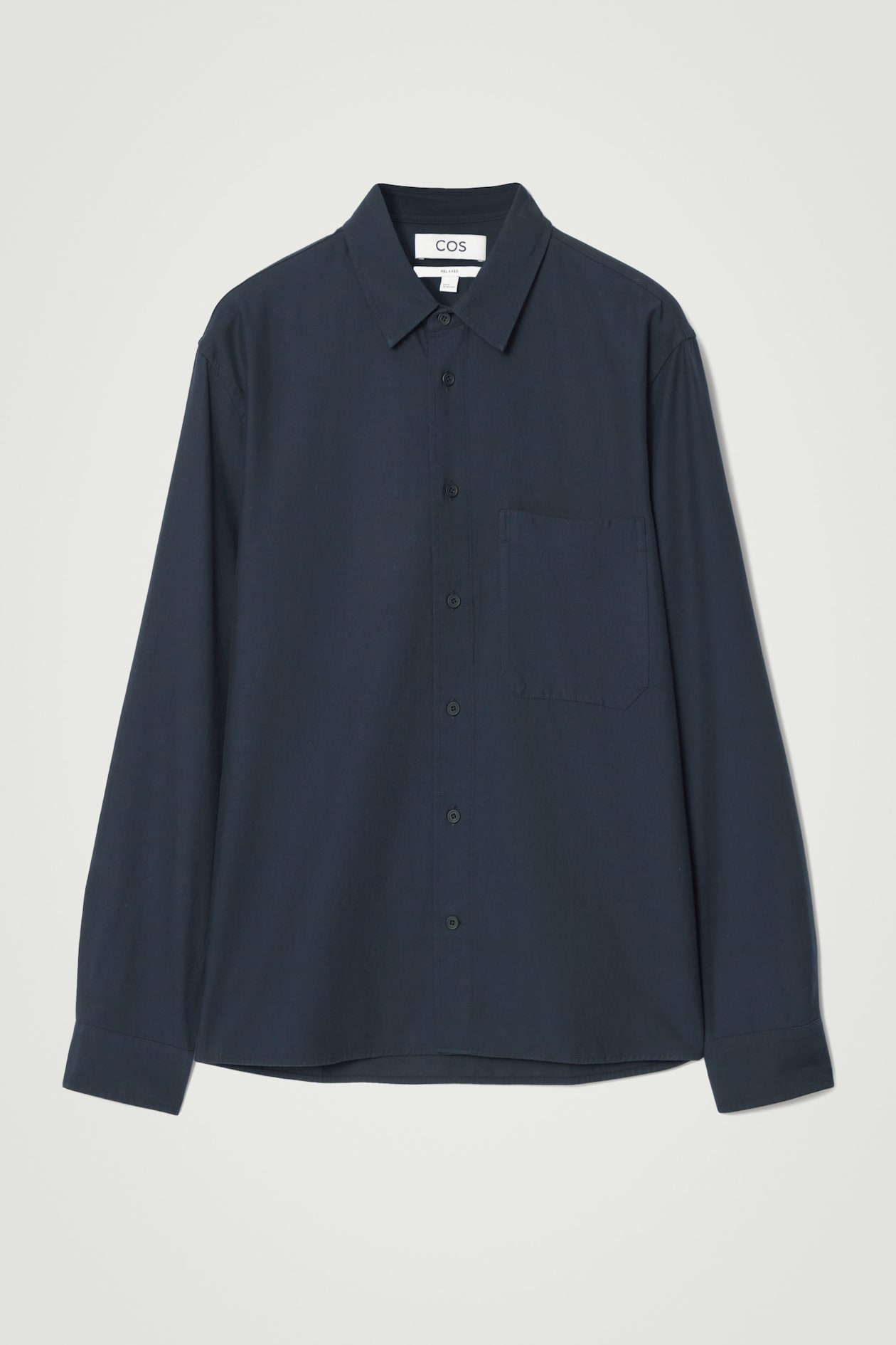 CHEMISE DÉCONTRACTÉE EN SERGÉ - BLEU MARINE | COS FR