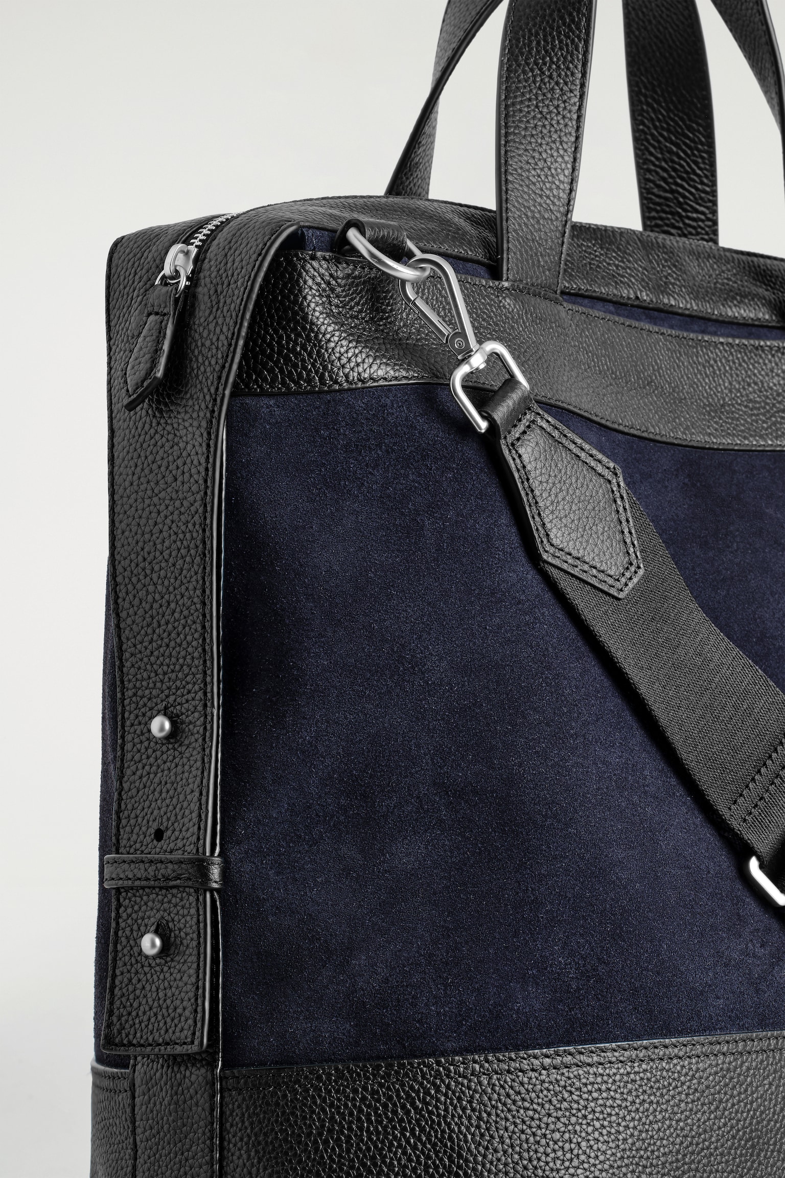 SACOCHE CITY - CUIR - BLEU MARINE - 3