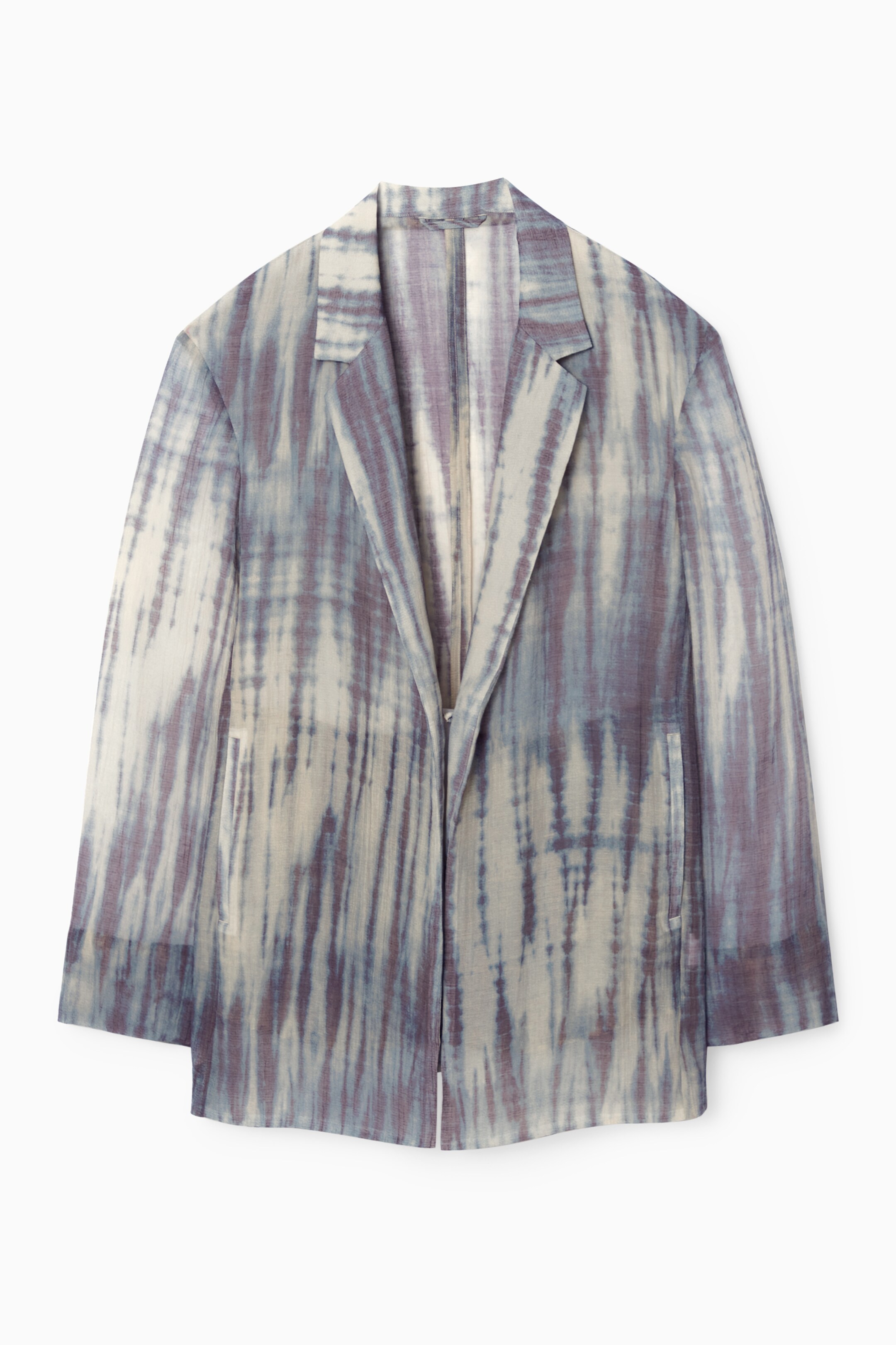 Ingrandisci l'immagine: LONGLINE SINGLE-BREASTED BLAZER - BEIGE / BLUE - DONNA | H&M CH 1