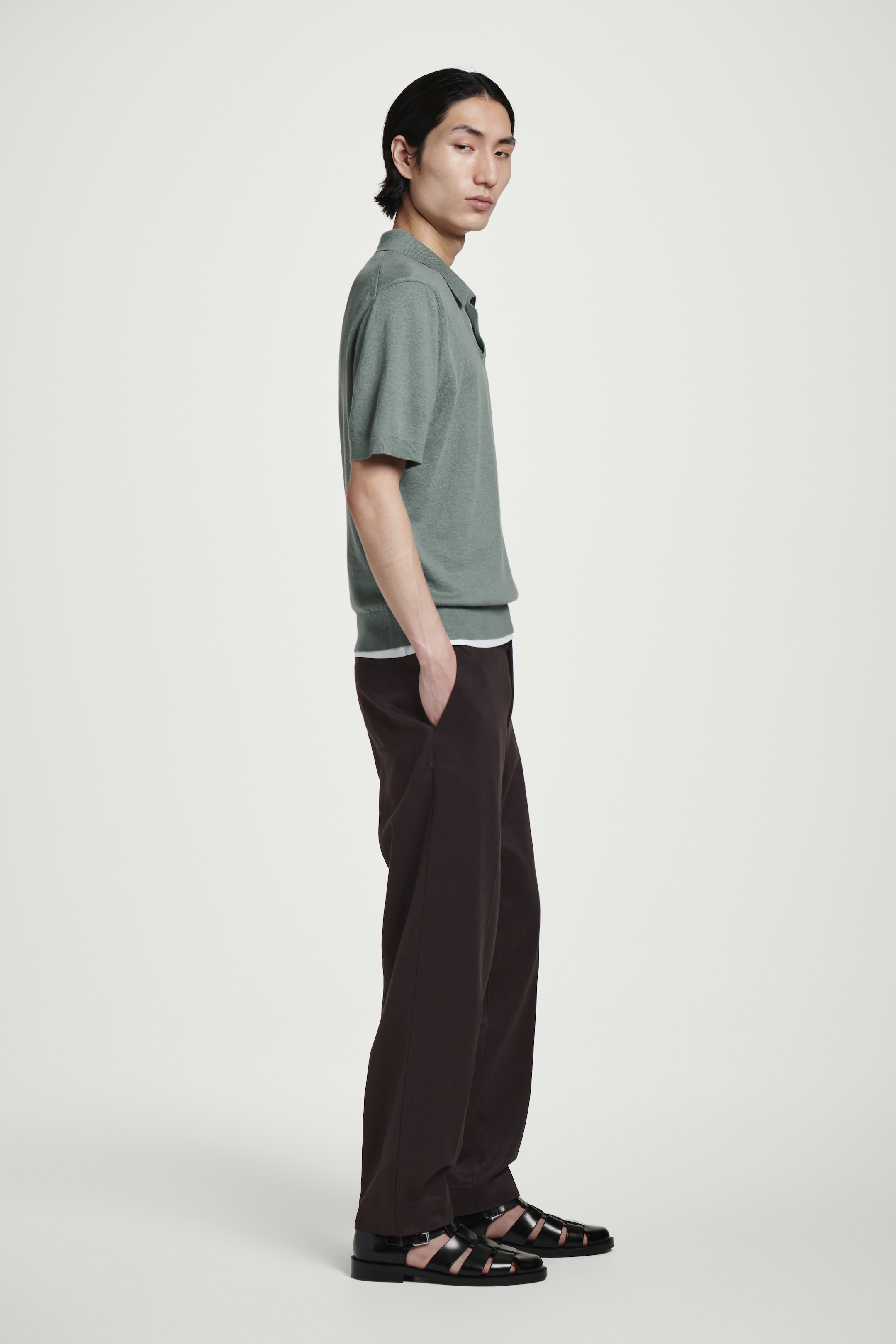 Ver imagen más grande: POLO DE PUNTO DE LINO - VERDE - HOMBRE | H&M ES 5