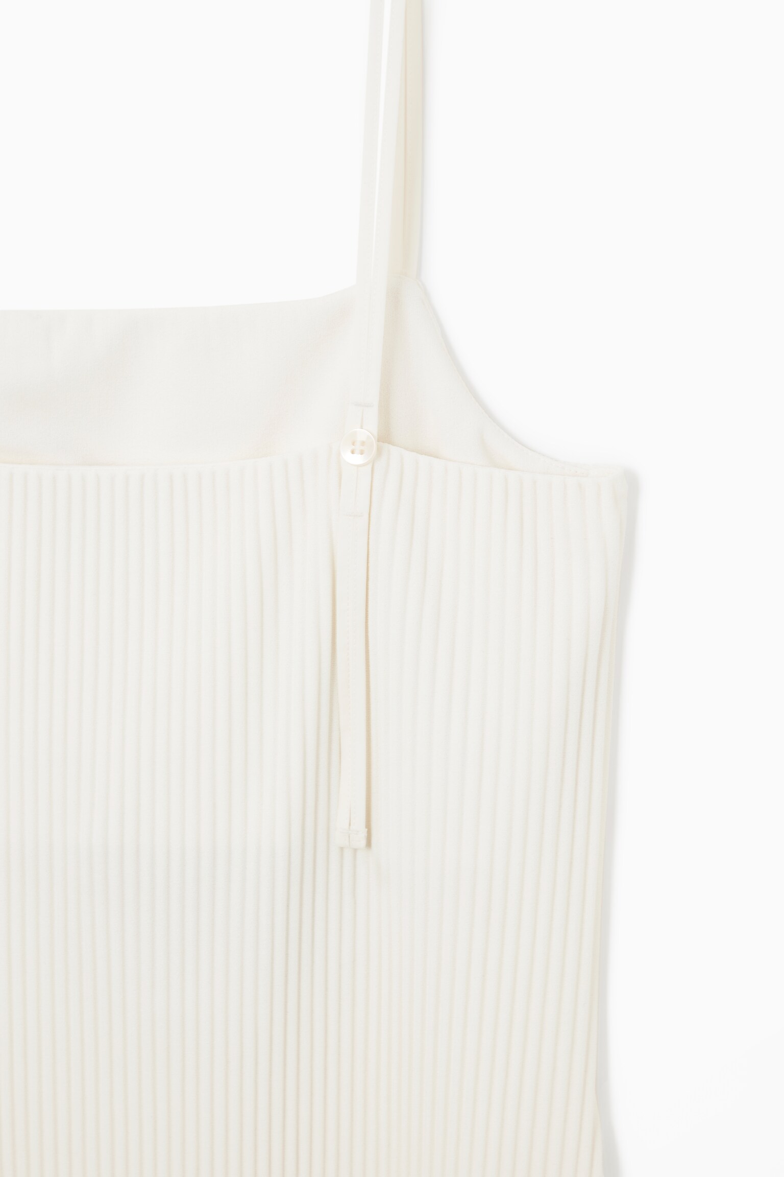 PLISSÉ MIDI SLIP DRESS - IVORY - 2