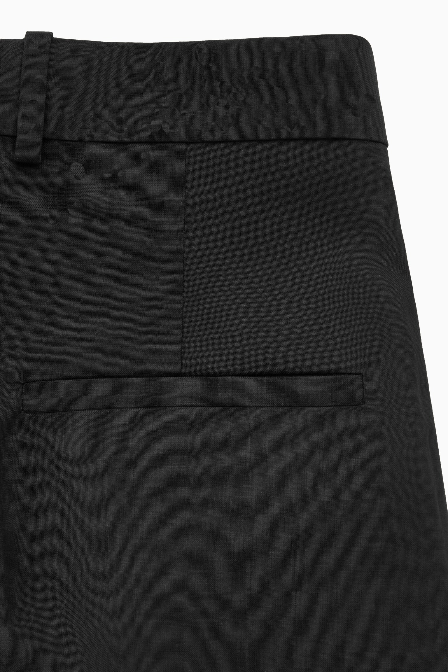 PANTALON REGULAR DROIT À TAILLE CROISÉE - NOIR - 2