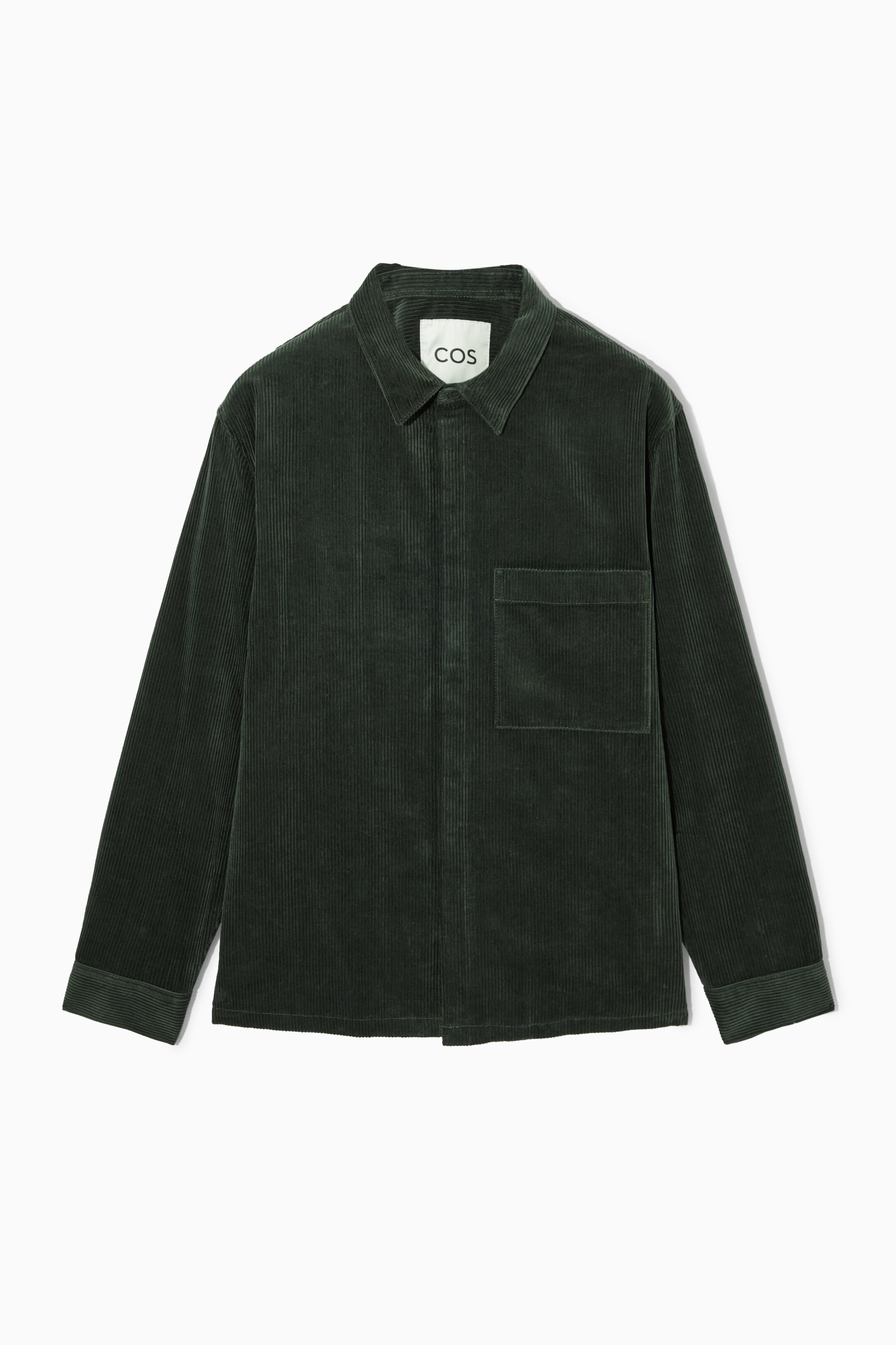 View larger image: UTILITY-STYLE CORDUROY OVERSHIRT - DARK GREEN - Men | H&M GB 1