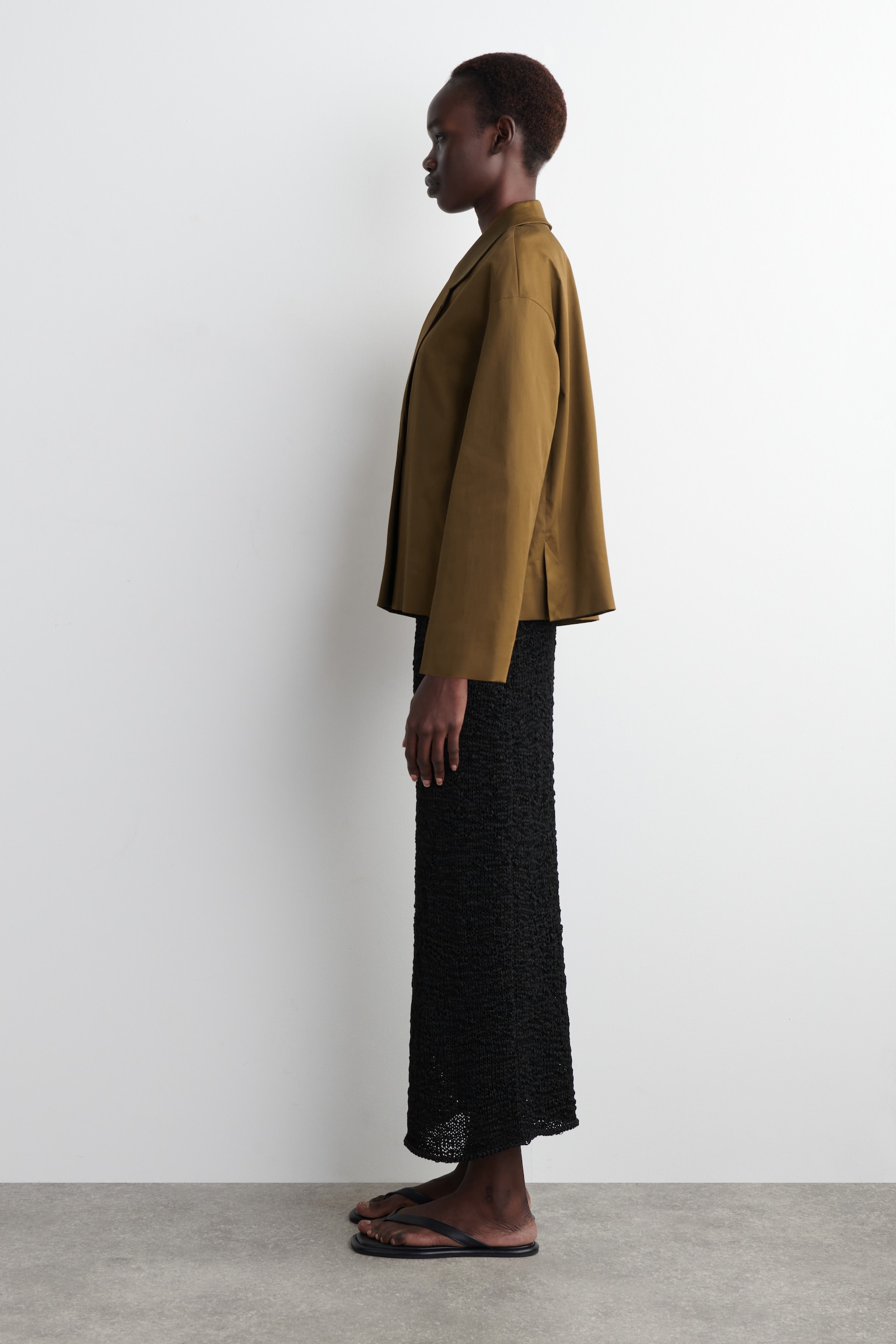 BLAZER IN COTONE CON BOTTONE SINGOLO - MARRONE - 6