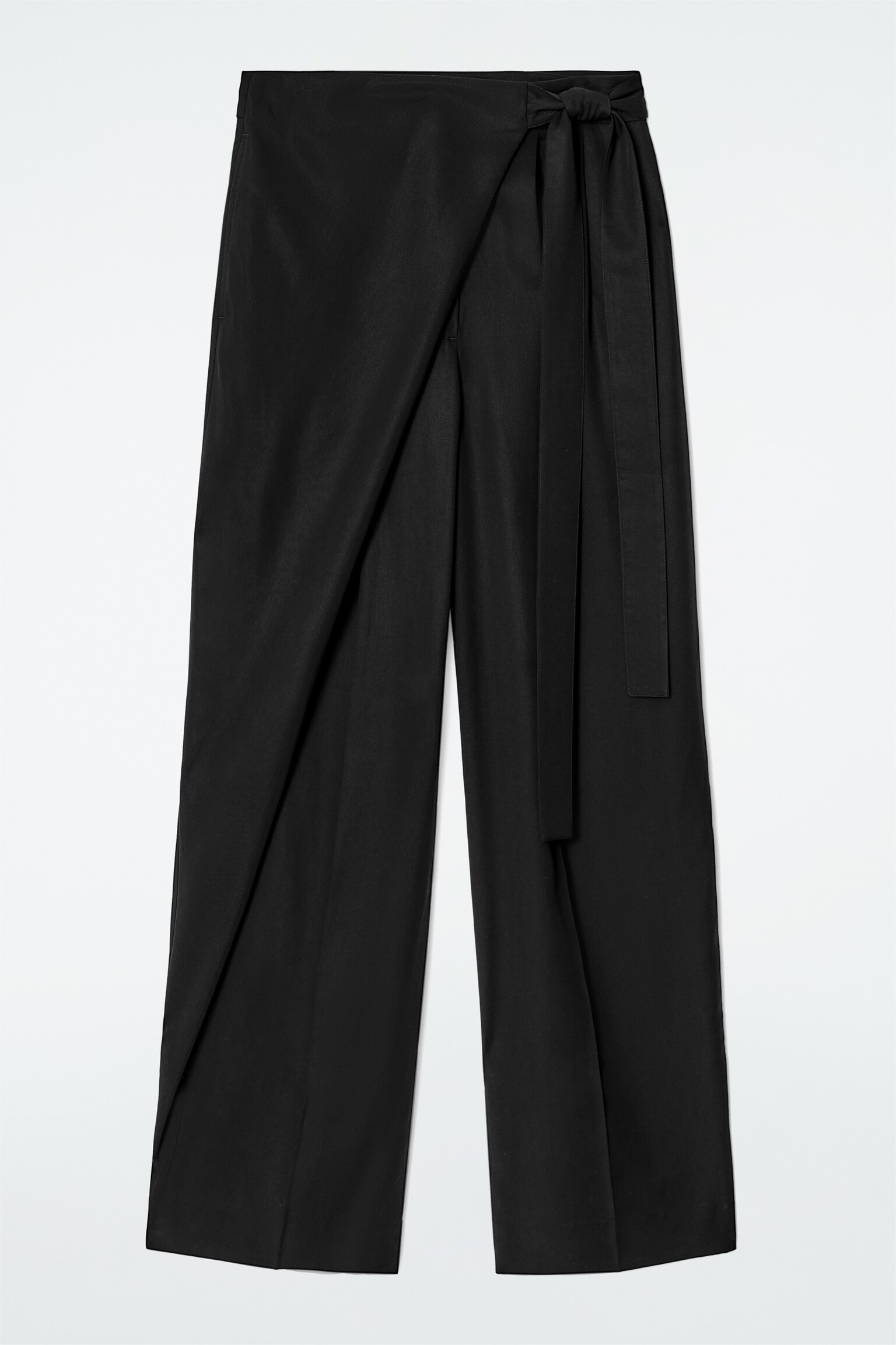 PANTALONES FLUIDOS CON FRONTAL CRUZADO - NEGRO/ROSA/TOPO - 2