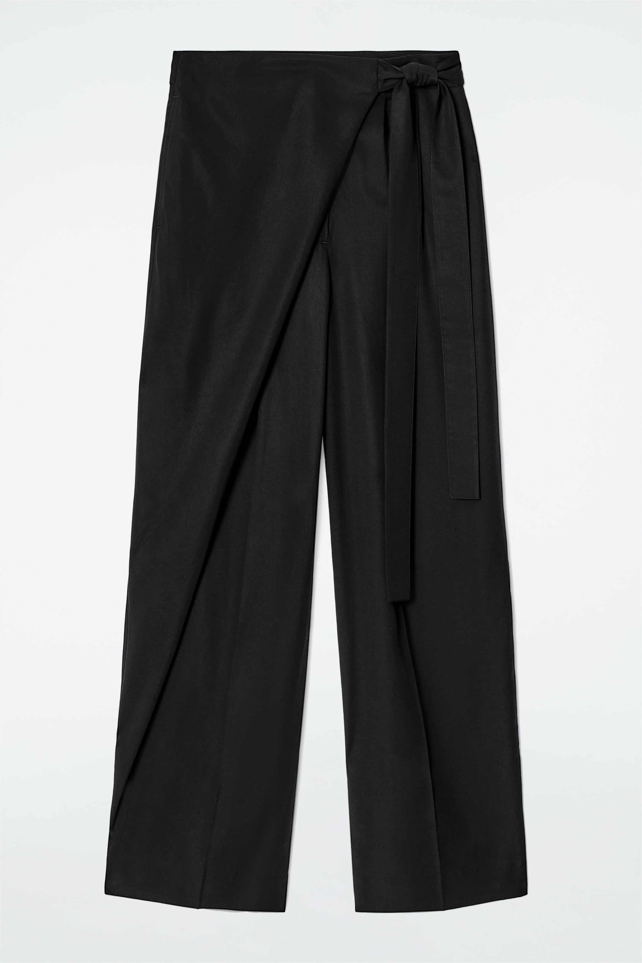 FLUID WRAP-FRONT TROUSERS