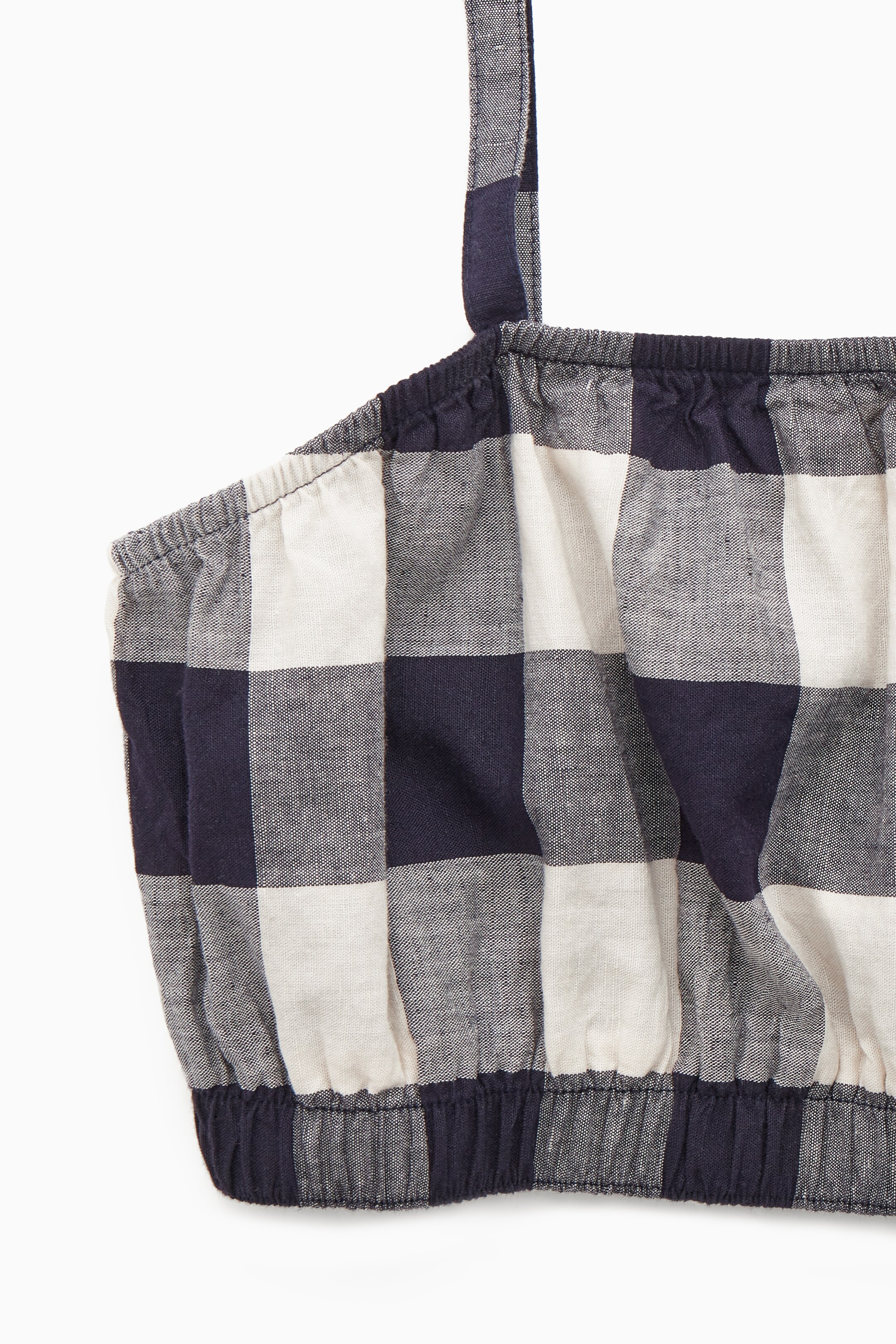 Ingrandisci l'immagine: GINGHAM BRA TOP - WHITE / NAVY / GINGHAM - DONNA | H&M CH 2