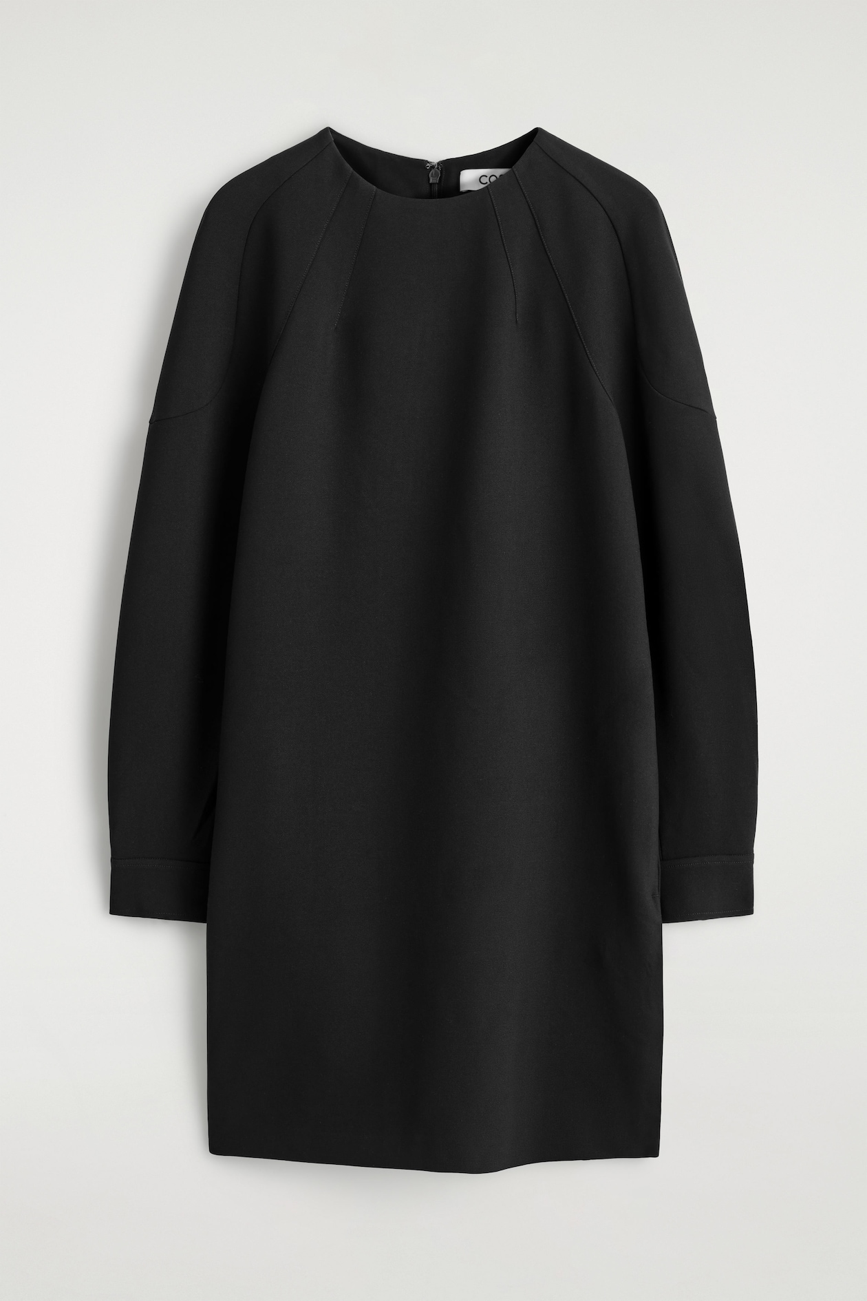 TAILORED LONG-SLEEVED MINI DRESS - BLACK | COS