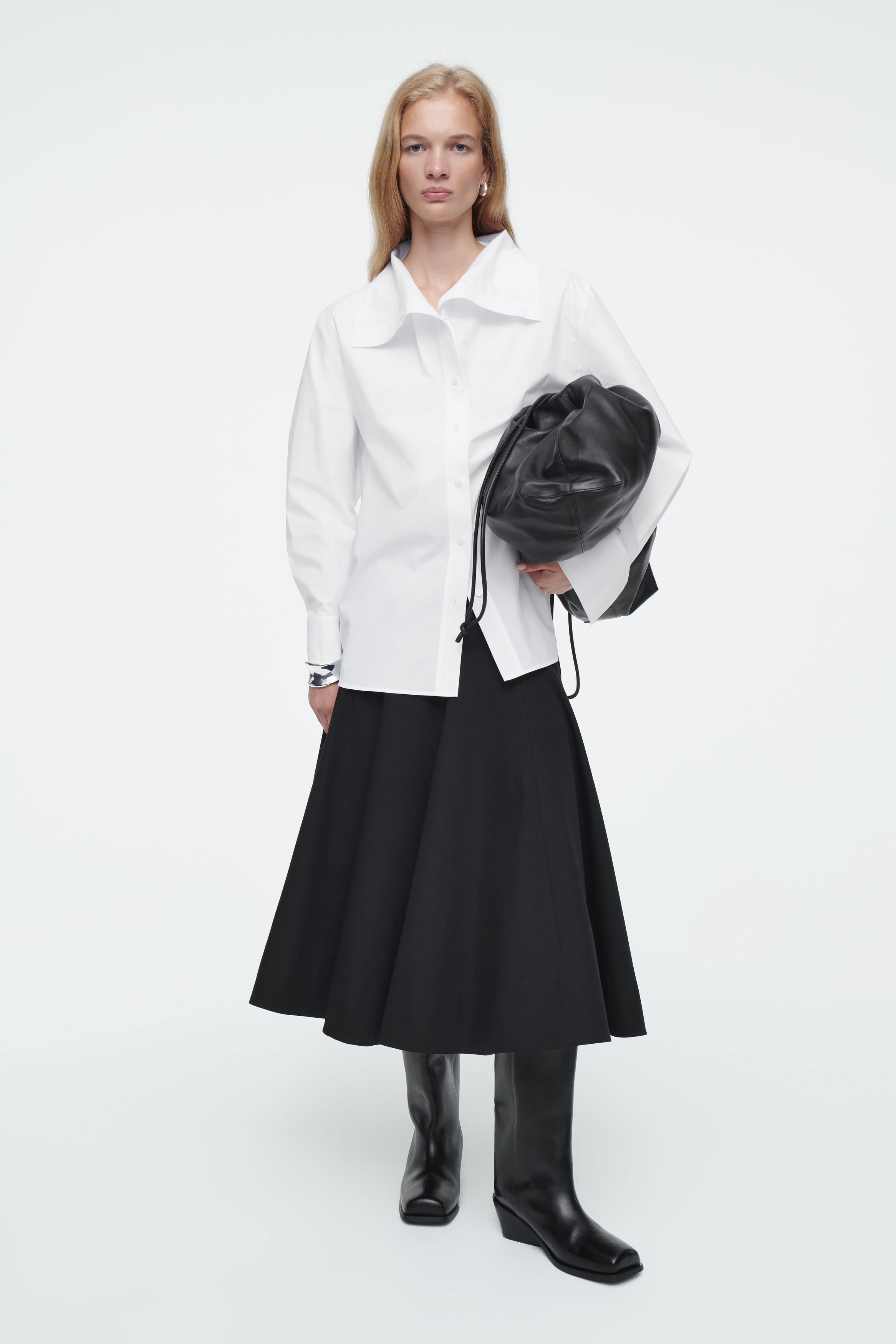 スカート BLACK MIDI SKIRT Lovely Black Midi Skirt/skirt With Pockets/belted Black