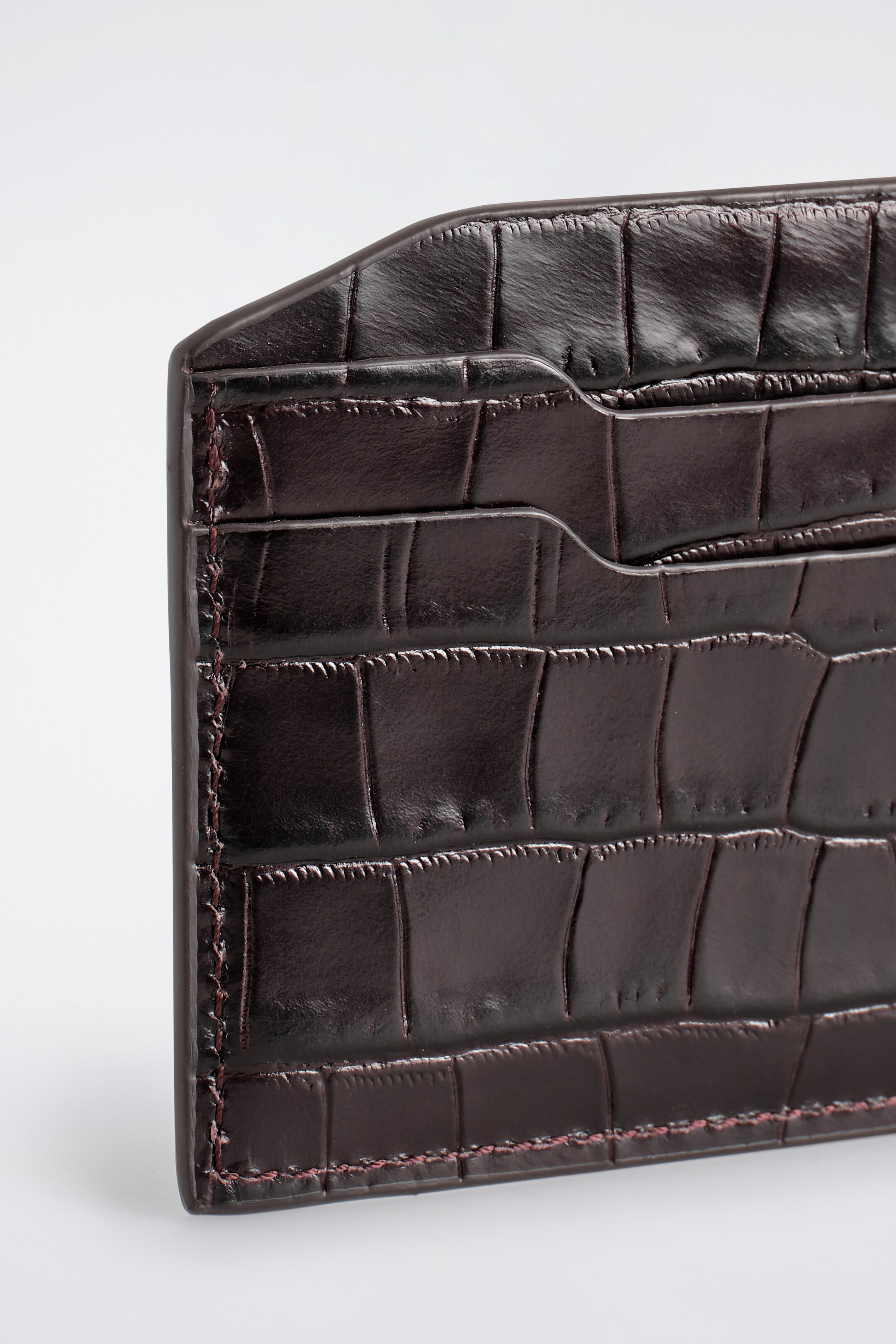 Visualizza immagine più grande: PORTACARTE IN PELLE - MARRONE / EFFETTO COCCODRILLO - UOMO | H&M IT 2