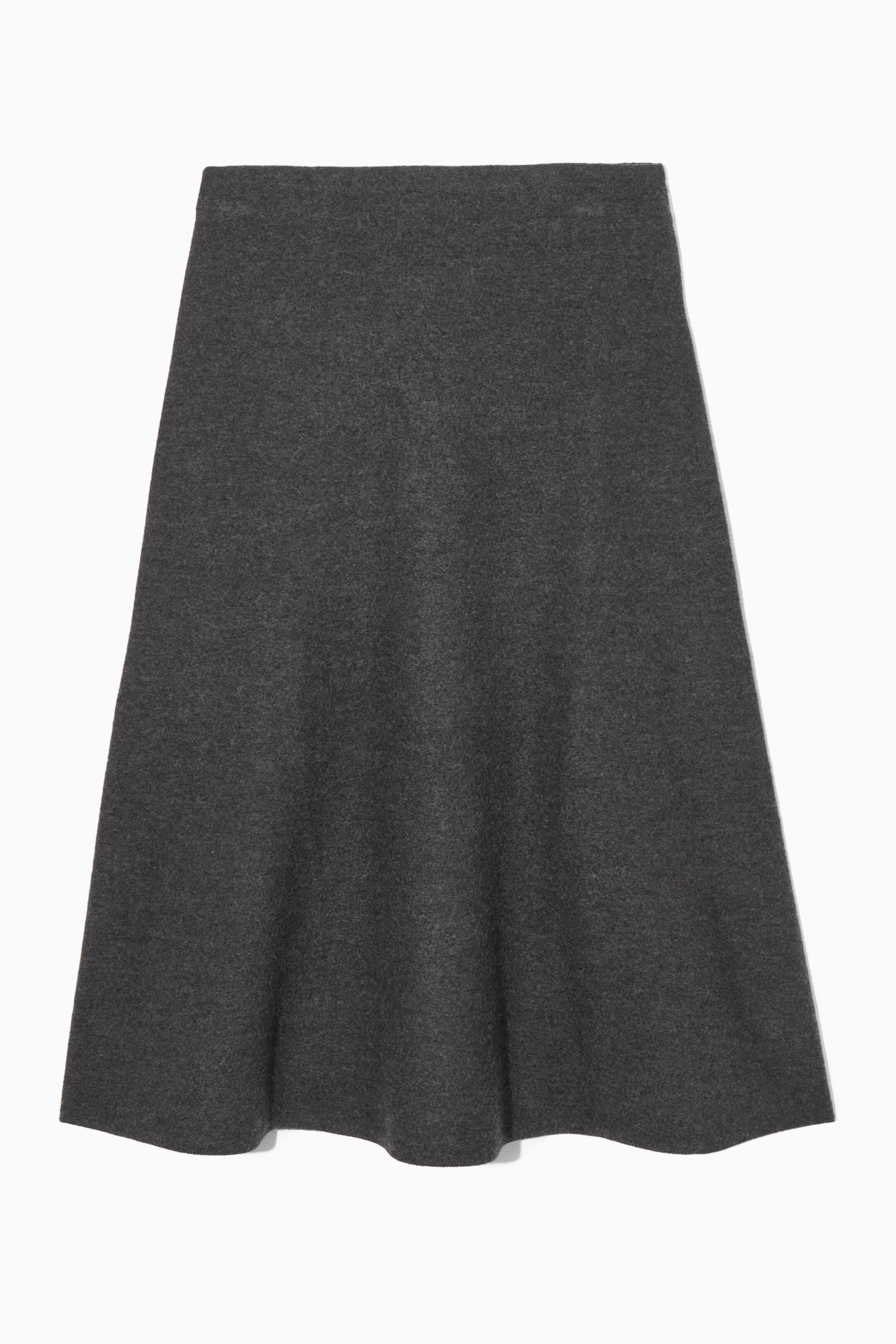View larger image: FLARED MERINO WOOL MIDI SKIRT - DARK GREY - Ladies | H&M GB 1