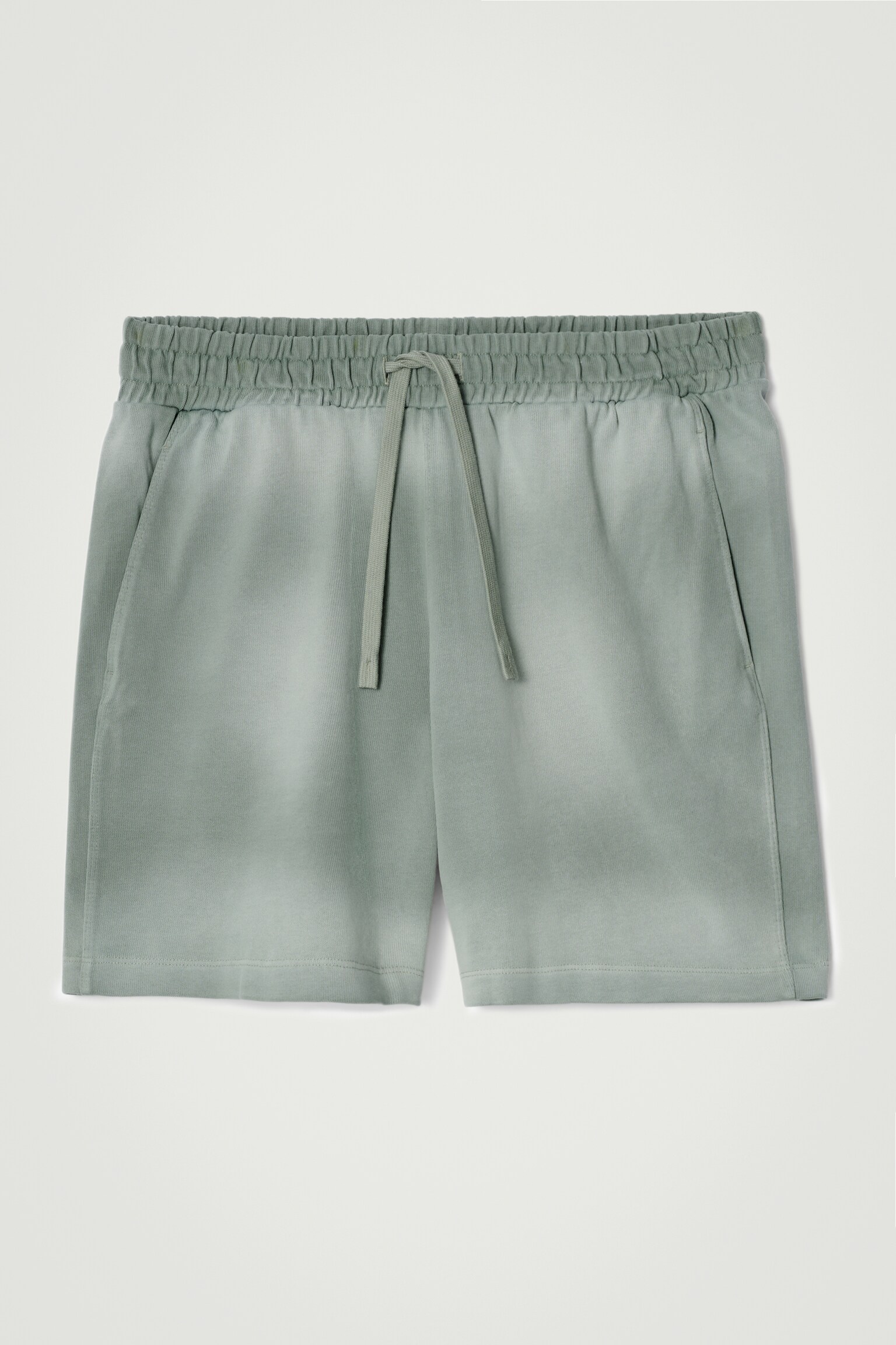 PANTALÓN CORTO DE ALGODÓN EFECTO LAVADO - VERDE/TOPO/NEGRO - 2
