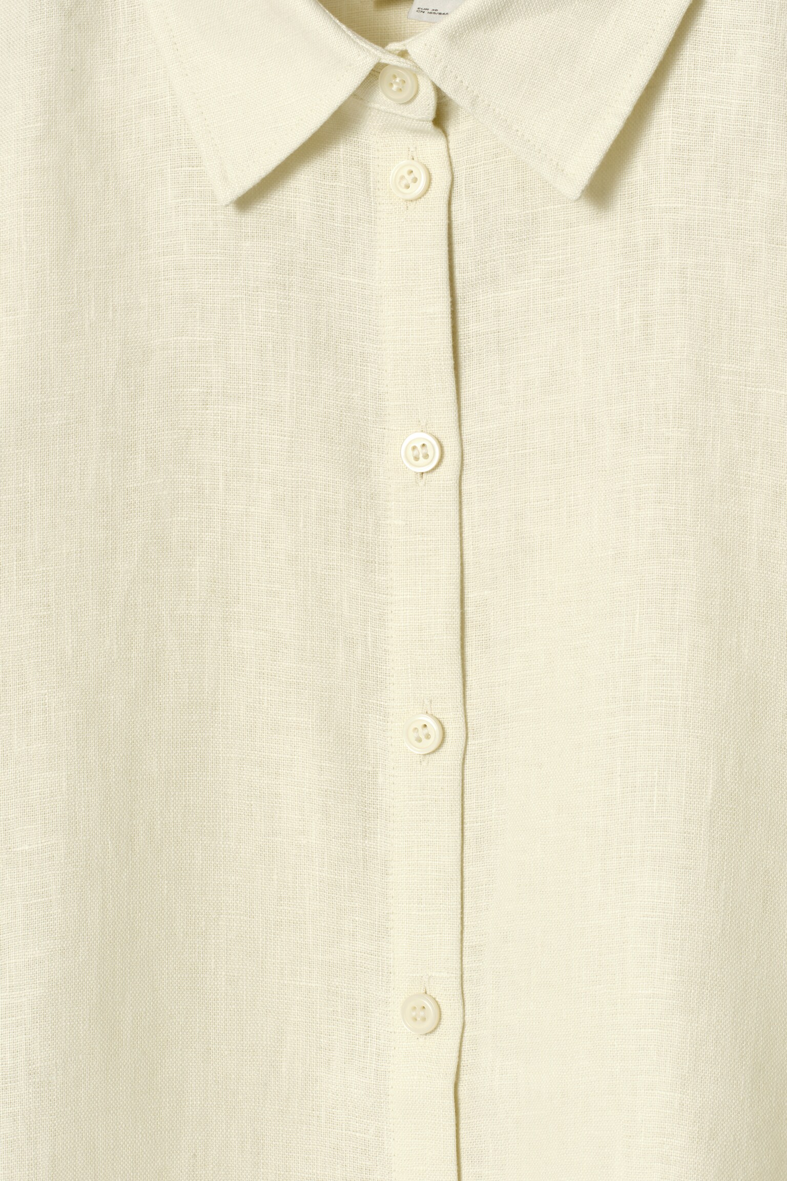CAMISA DE LINO DE MANGA CORTA - AMARILLO MANTEQUILLA/AZUL MARINO/BLANCO/VERDE - 3