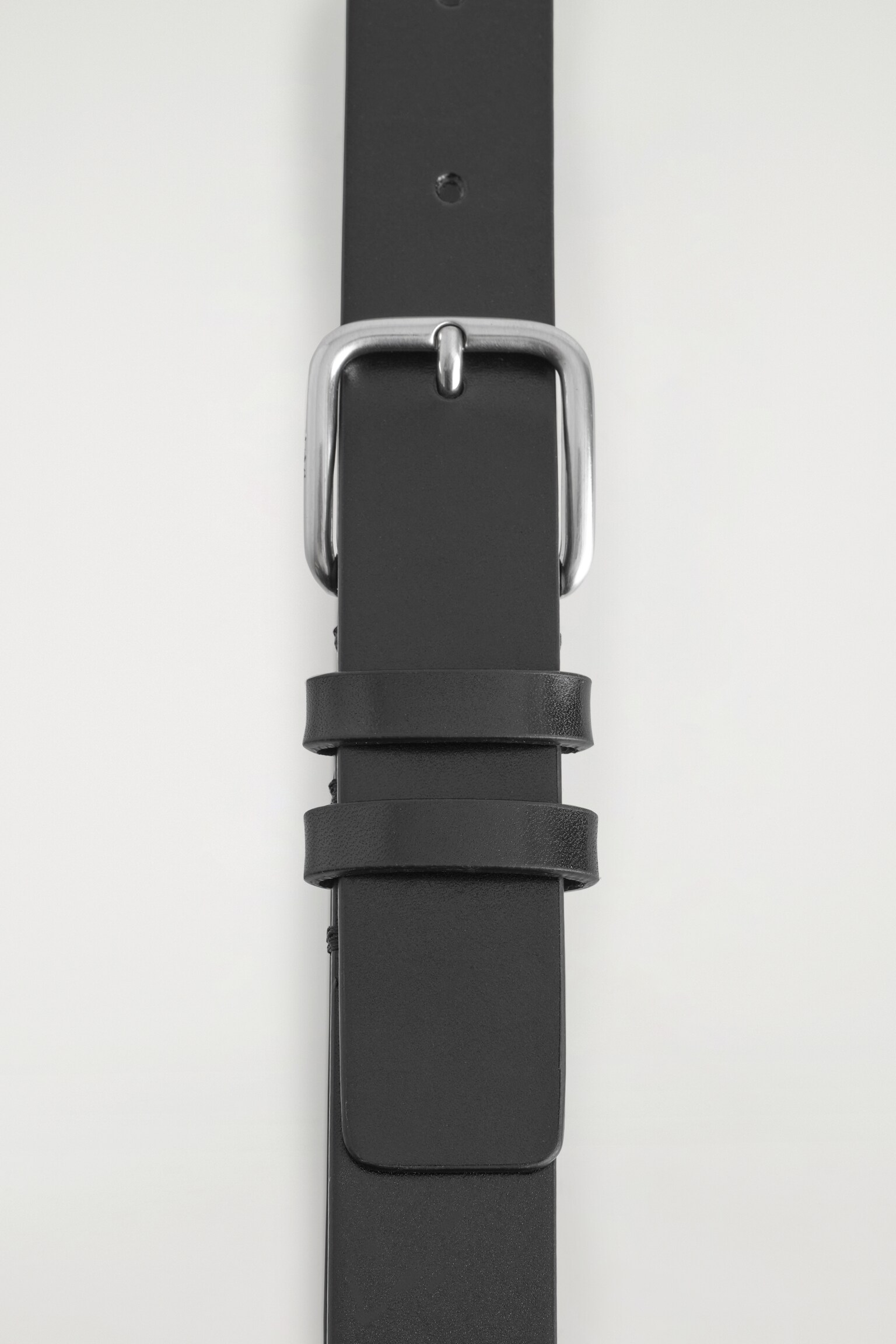 CLASSIC LEATHER BELT - BLACK / SILVER - 3