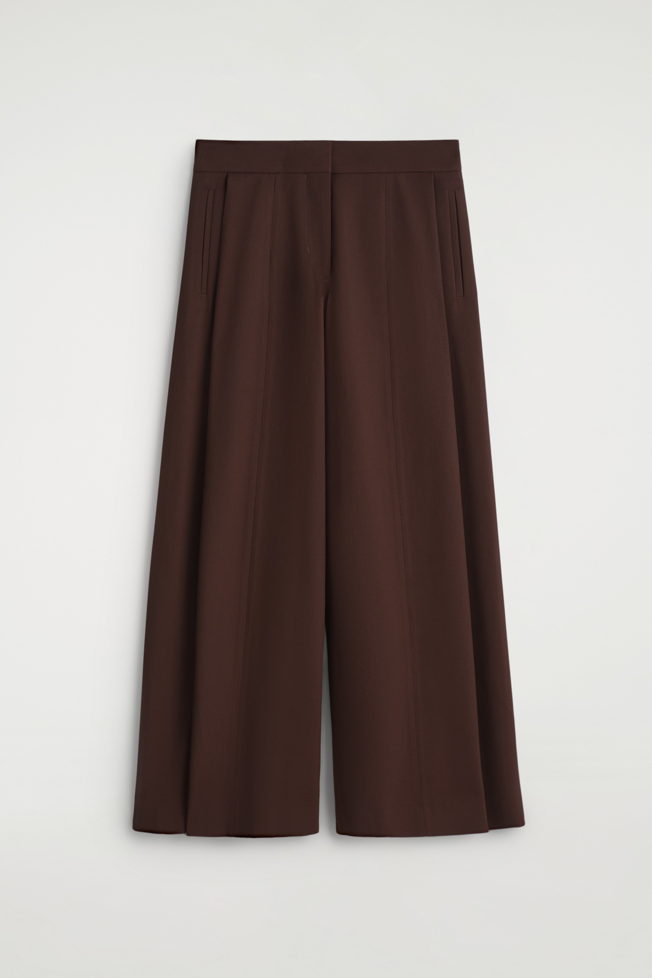Ingrandisci l'immagine: RELAXED WOOL-BLEND WIDE-LEG TROUSERS - BURGUNDY - DONNA | H&M CH 5