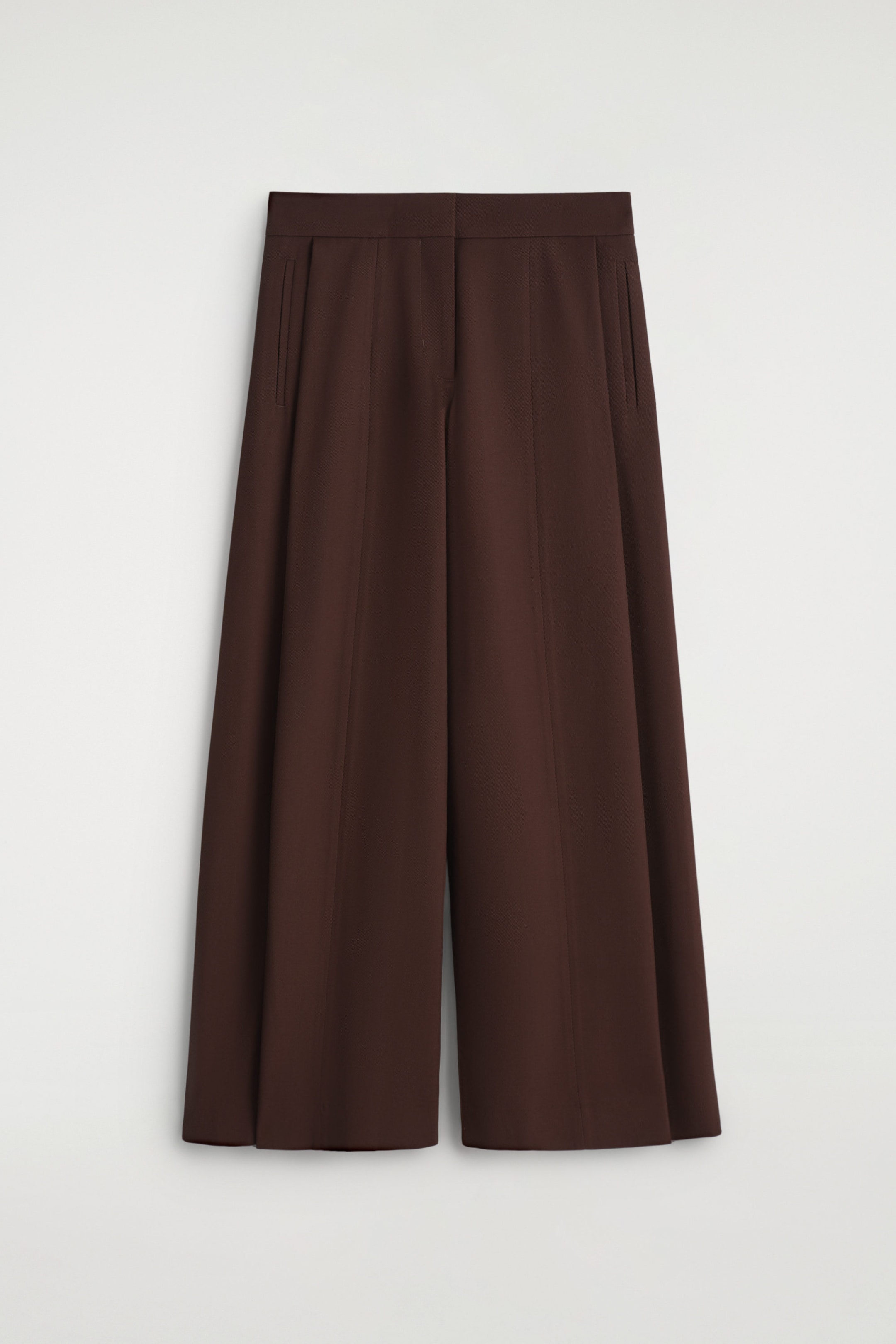 RELAXED WOOL-BLEND WIDE-LEG PANTS