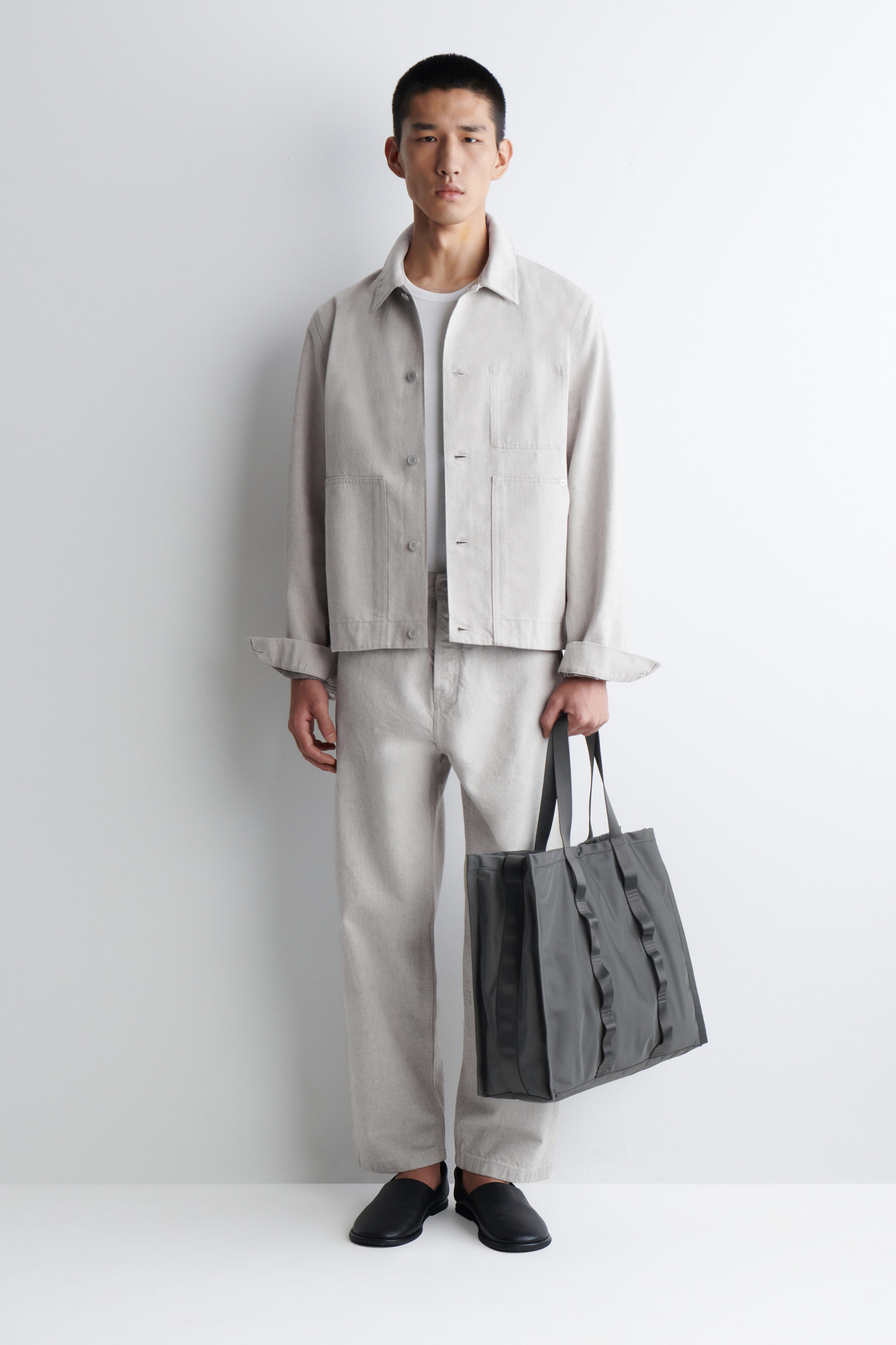 TRANSIT TOTE BAG - NYLON - GRAY | COS US
