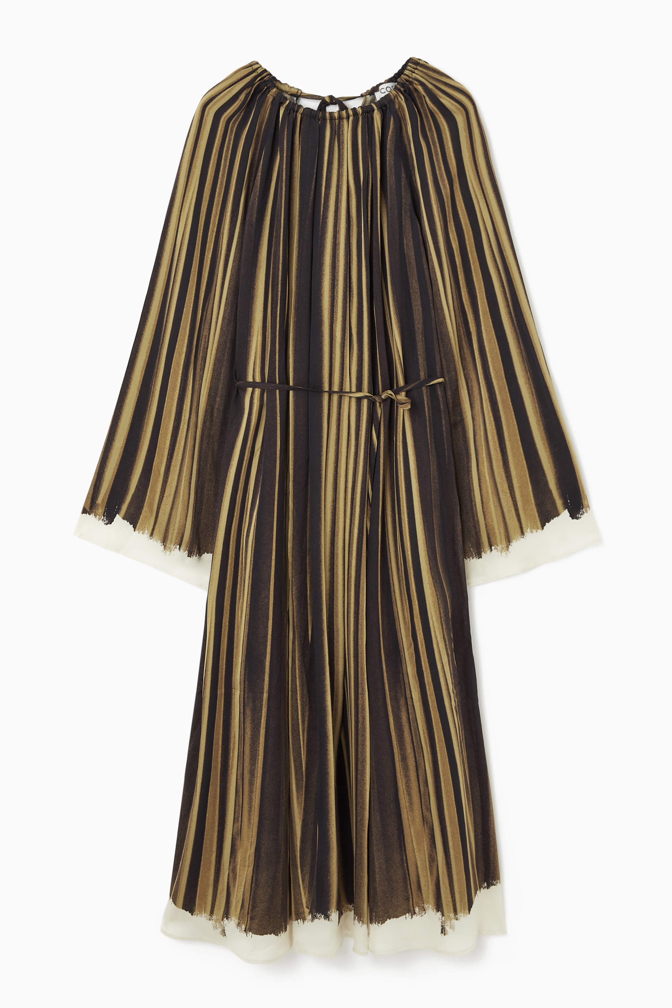 Grösseres Bild ansehen: HEMDBLUSENKLEID MIT TROMPE-L'ŒIL-EFFEKT UND GÜRTEL - BRAUN/CREMEWEISS - DAMEN | H&M CH 1