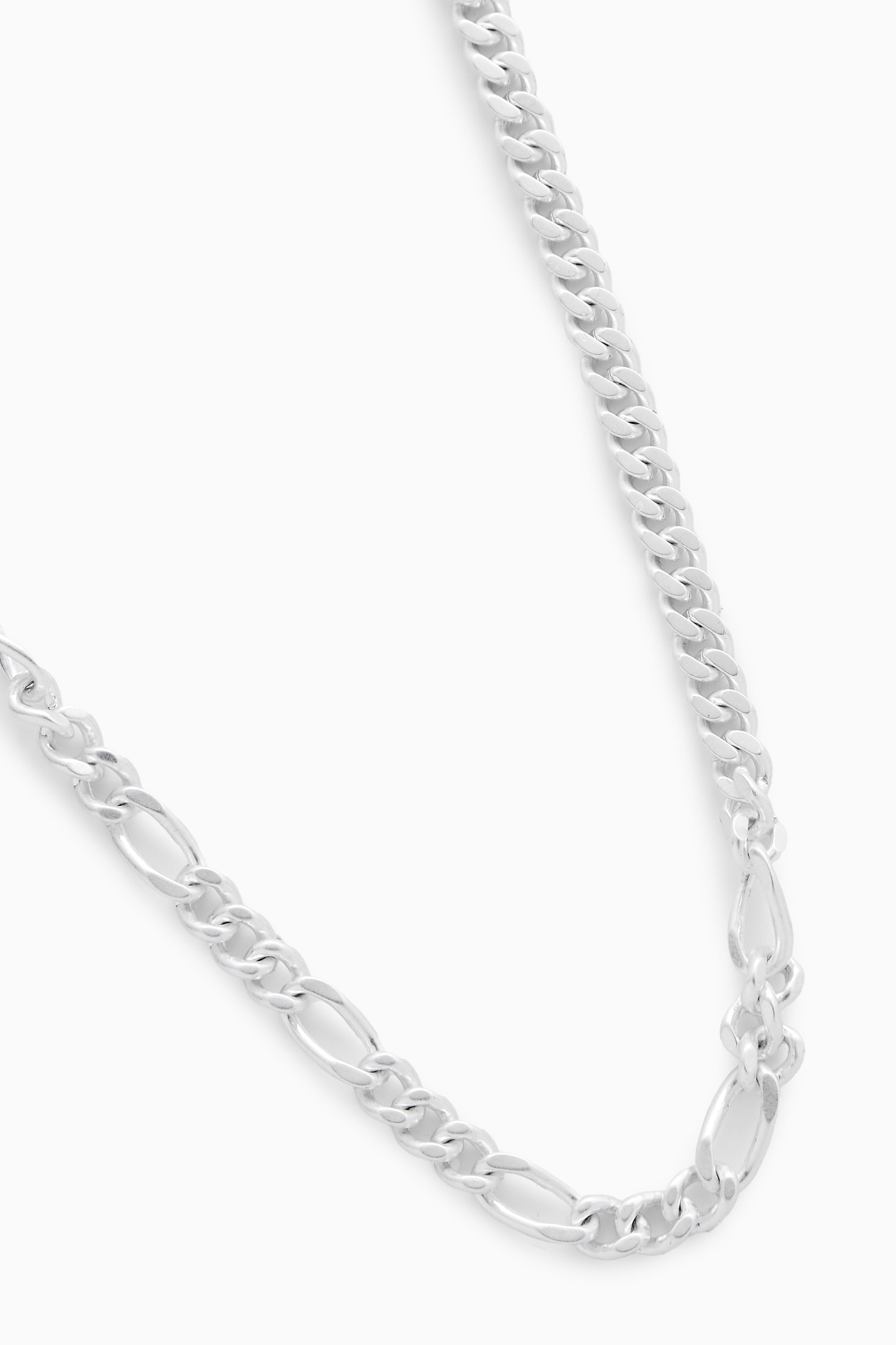CONTRAST-CHAIN NECKLACE - SILVER | COS US