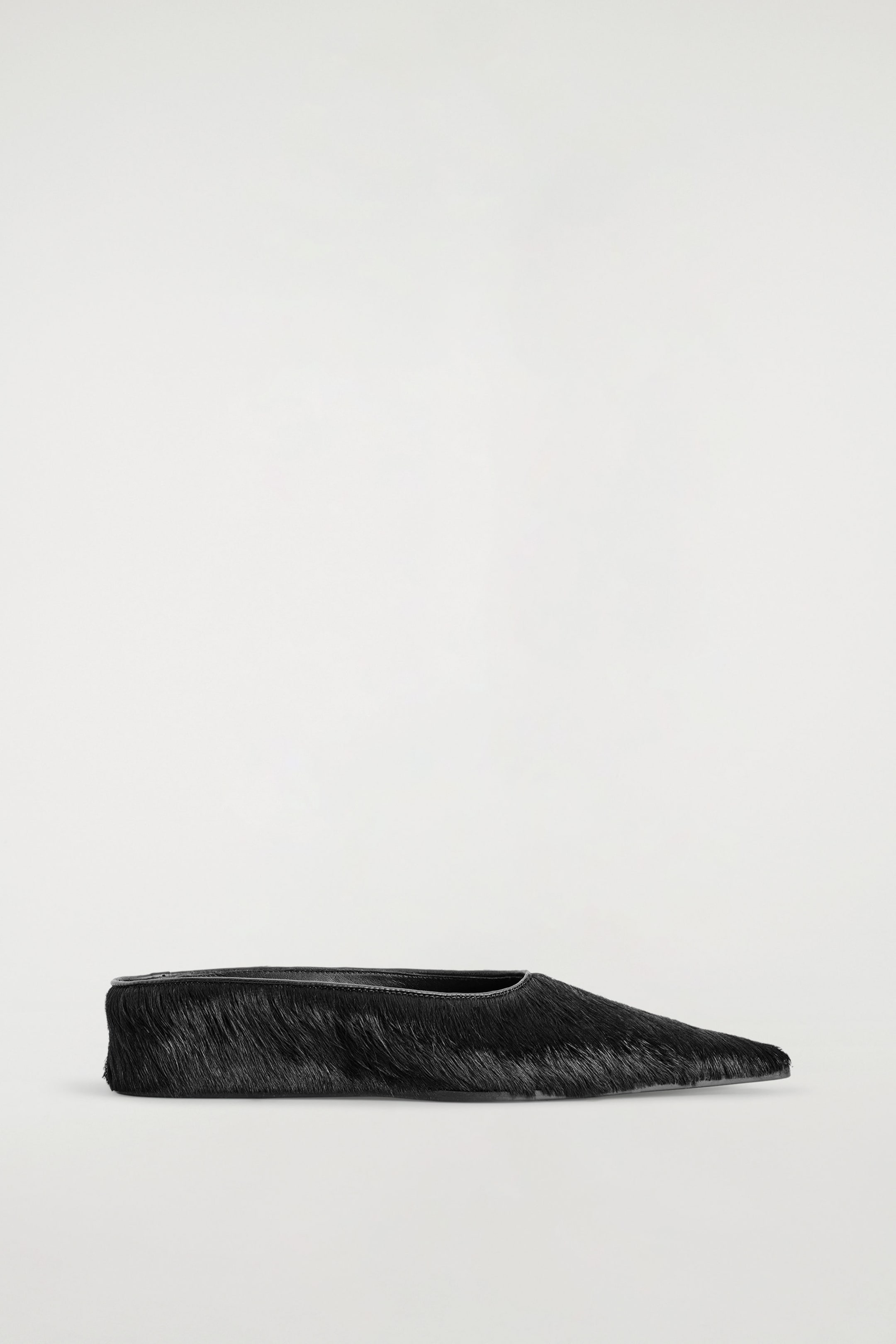 POINTED PONY HAIR MULES