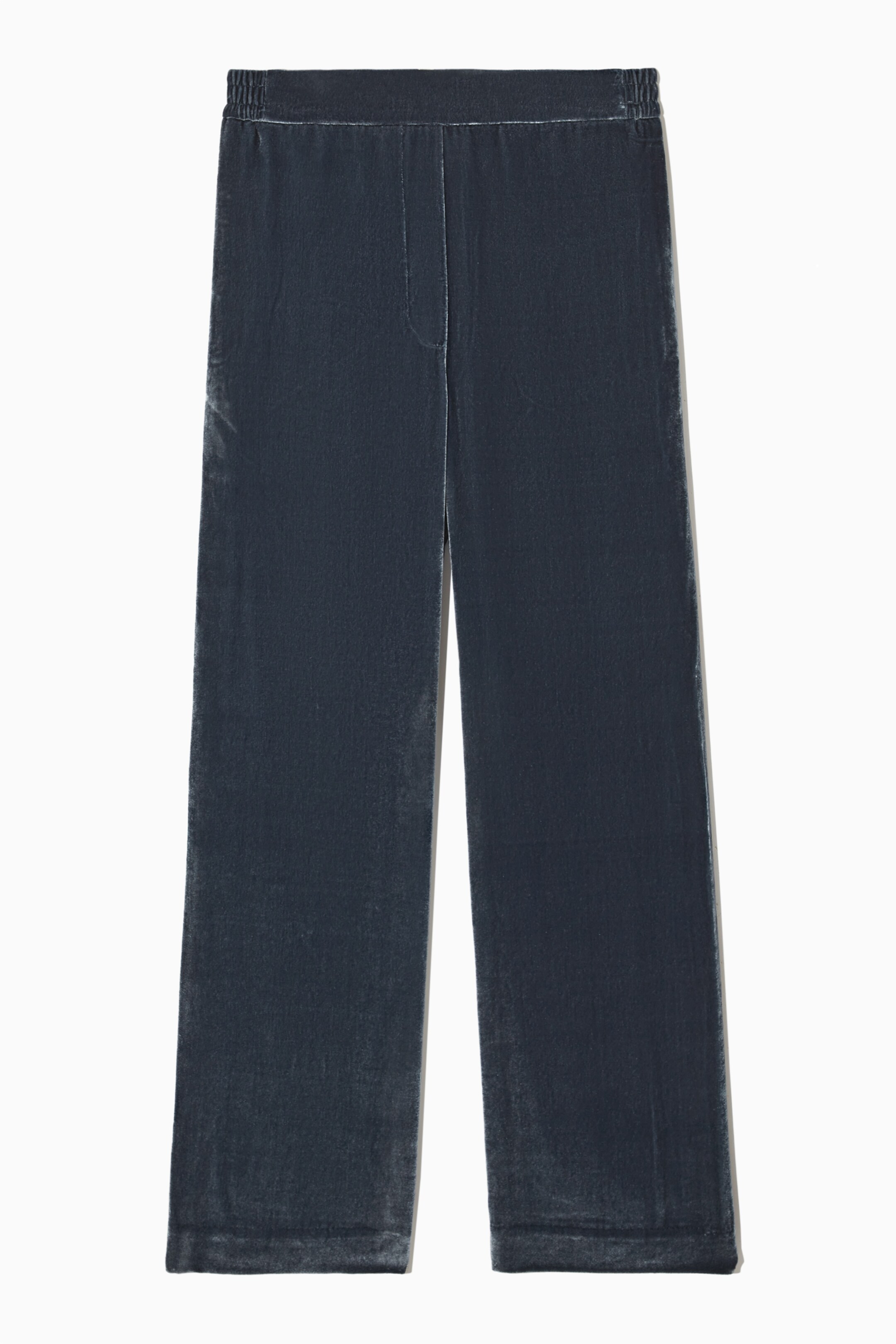 View larger image: STRAIGHT-LEG VELVET TROUSERS - NAVY - Ladies | H&M GB 1