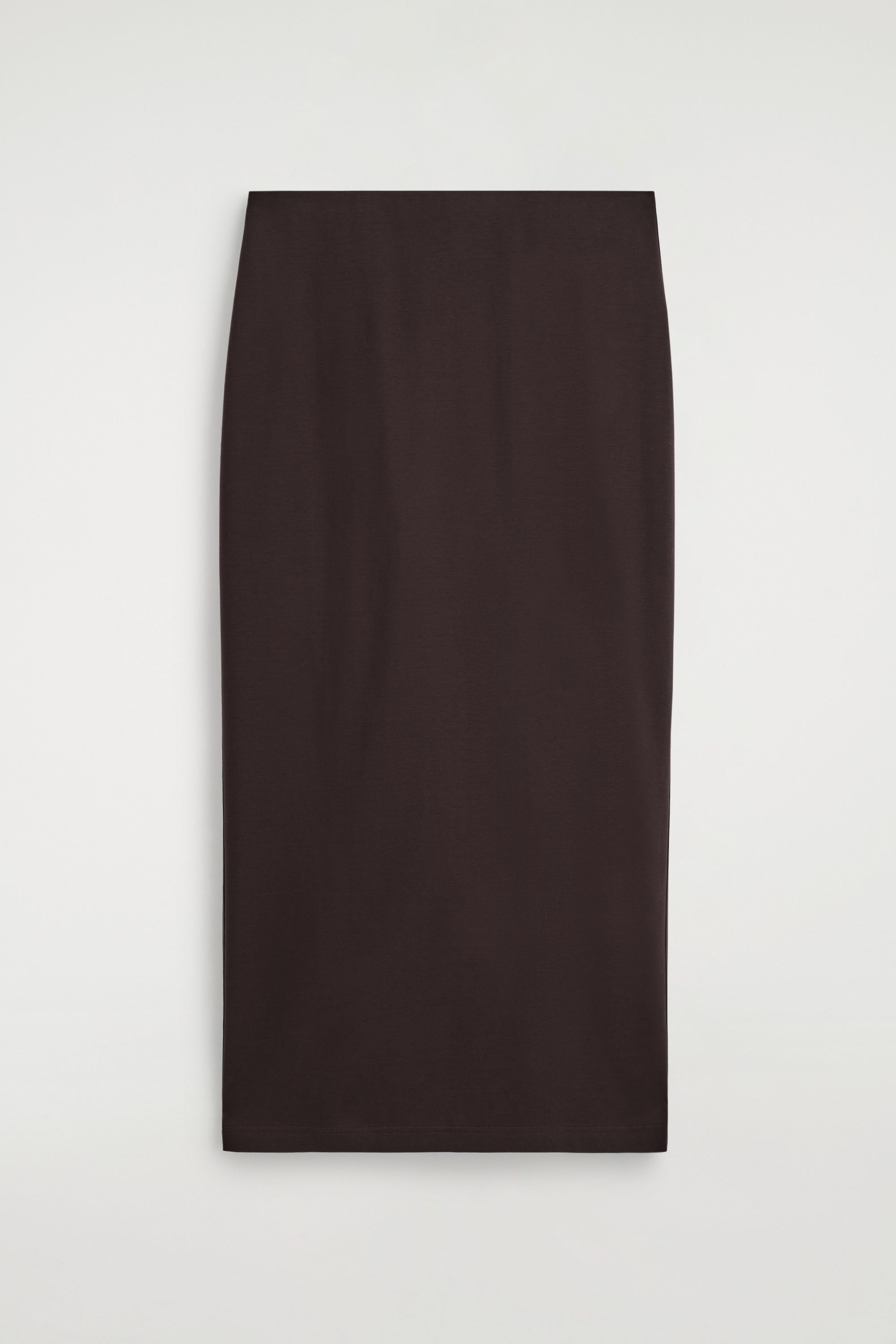 JERSEY MIDI PENCIL SKIRT - DARK BROWN | COS US
