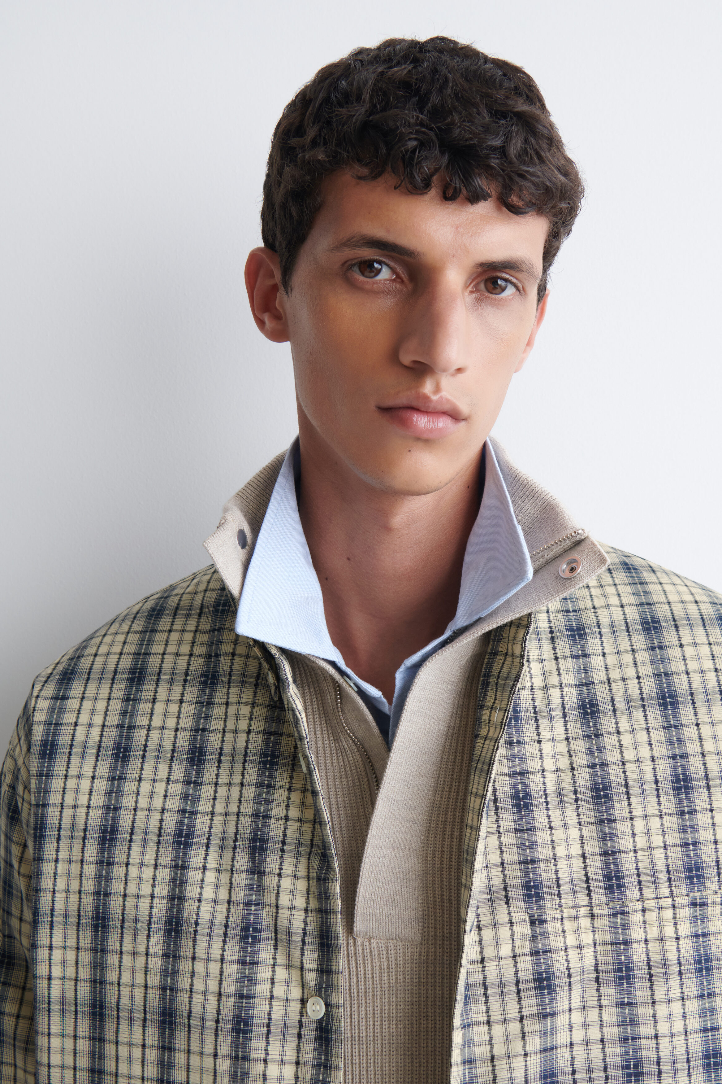 PADDED CHECKED COTTON OVERSHIRT - thumbnail 5