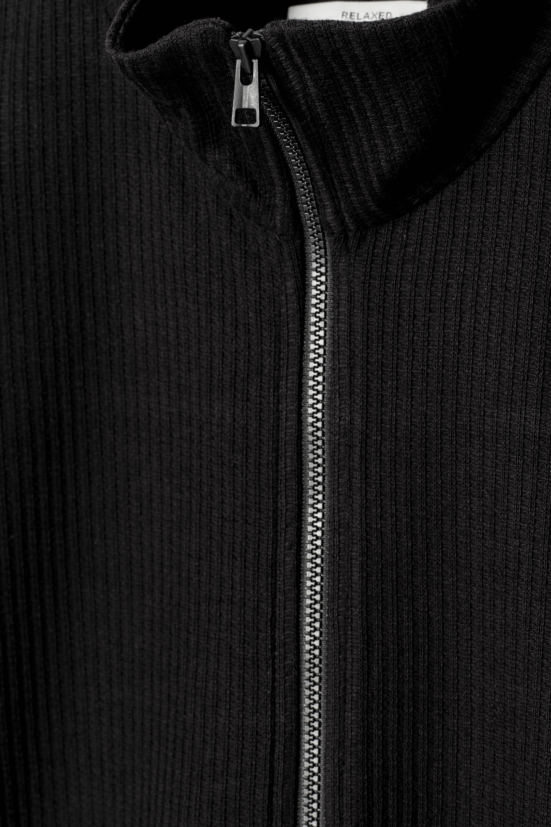 RIBBED JERSEY TRACK JACKET