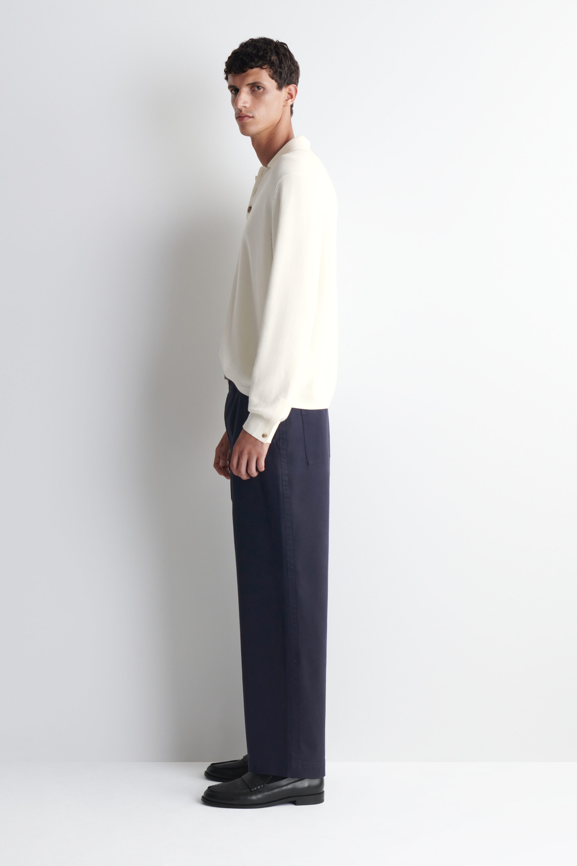 COTTON-TWILL RELAXED-FIT STRAIGHT-LEG PANTS - thumbnail 4