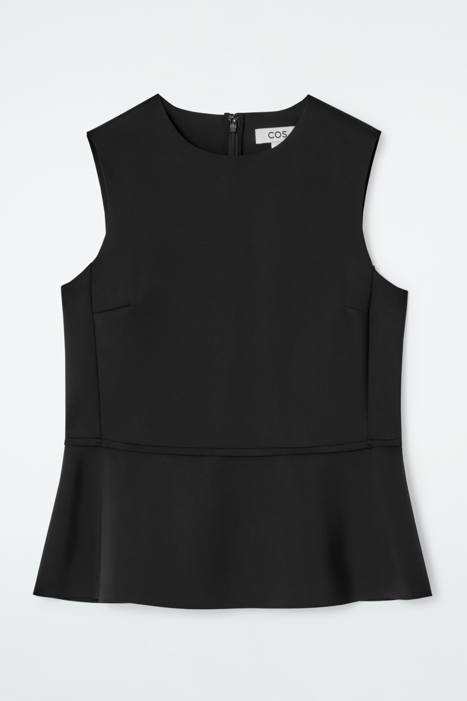 TANKTOP AUS SCUBA MIT SCHÖSSCHEN - SCHWARZ - 2