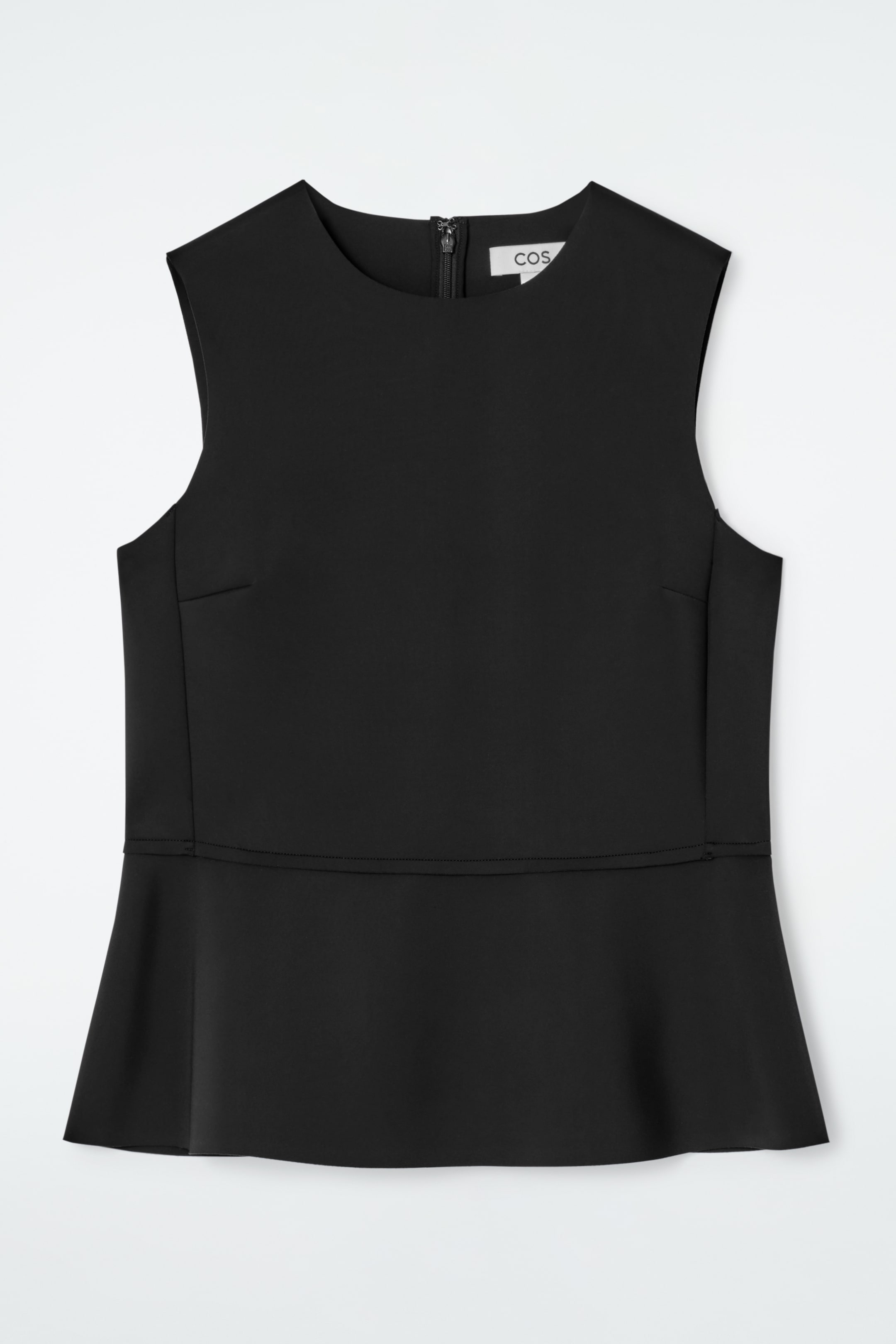 Zobrazit větší obrázek: Top s peplum z scuba materiálu - ČERNÁ - ŽENY | H&M CZ 7