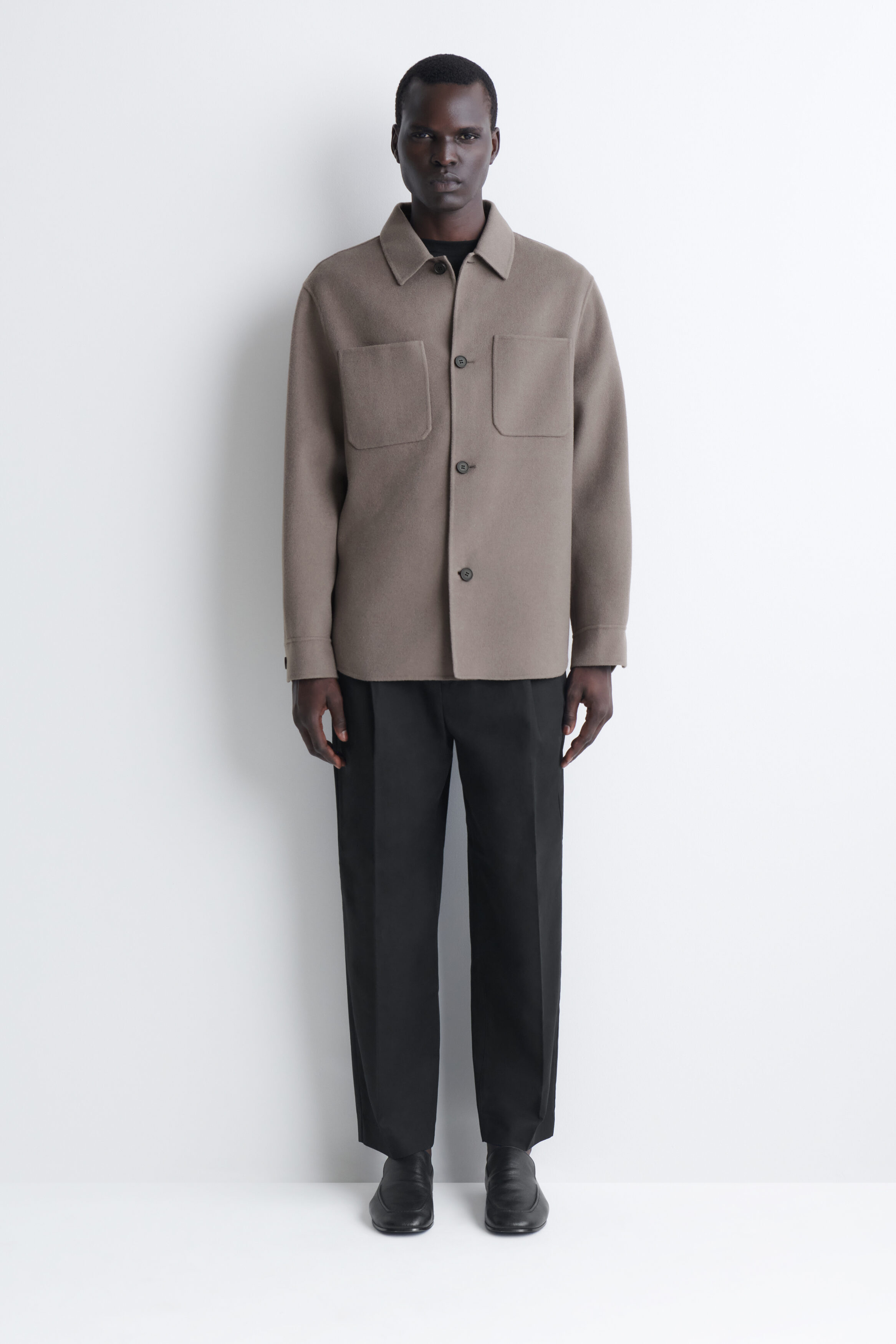 DOUBLE-FACED WOOL OVERSHIRT - MAUVE | COS US