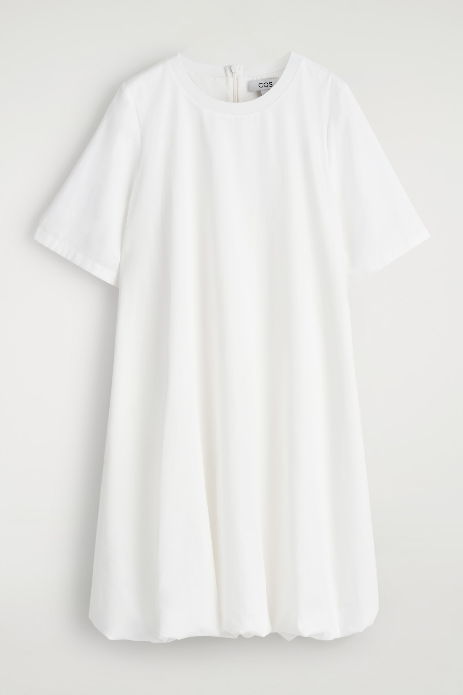 ROBE COURTE À OURLET BULLE - BLANC - 2